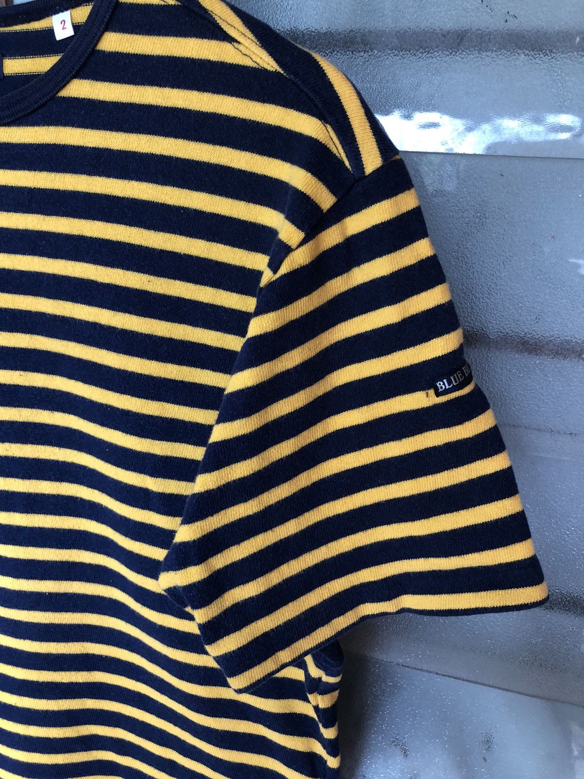 Blue Blue Japan Vintage Blue/Blue Japan Stripe Blue Yellow Shirt Tee Size US S / EU 44-46 / 1 - 6 Thumbnail