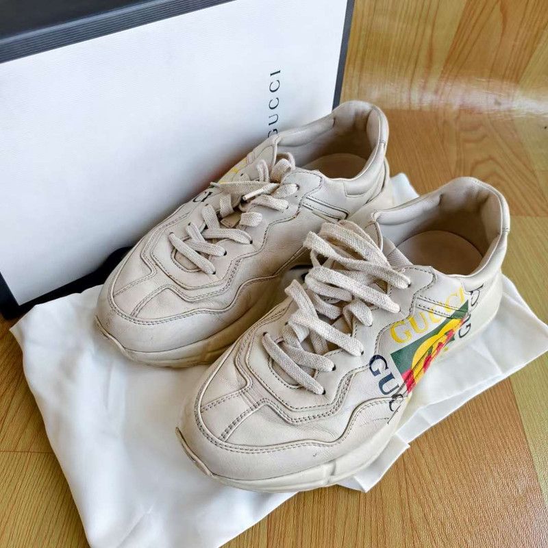 Gucci Gucci Rhyton Low-top Sneakers with Double G Logo 0079 Size US 8.5 / EU 41-42 - 1 Thumbnail