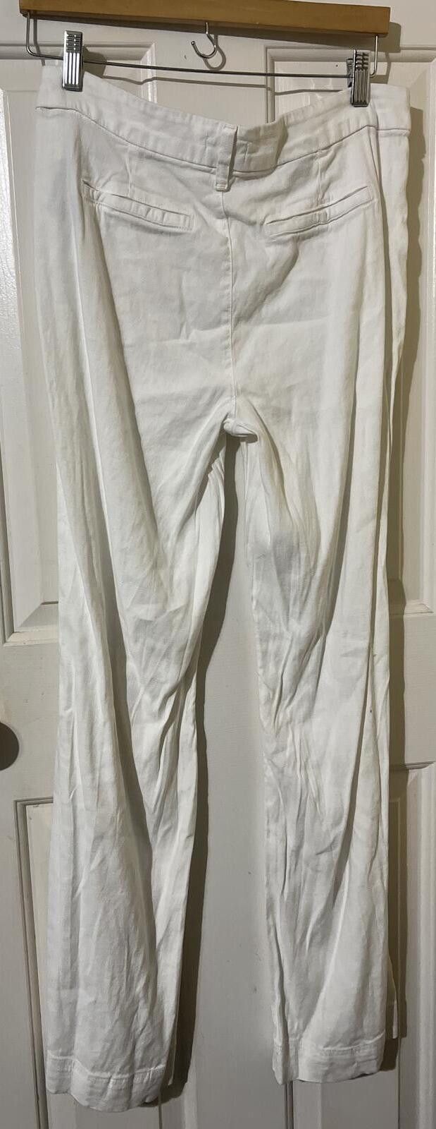 Other NYDJ Claire Linen Trouser White Straight Leg Pants 8 Size 30" / US 8 / IT 44 - 4 Thumbnail