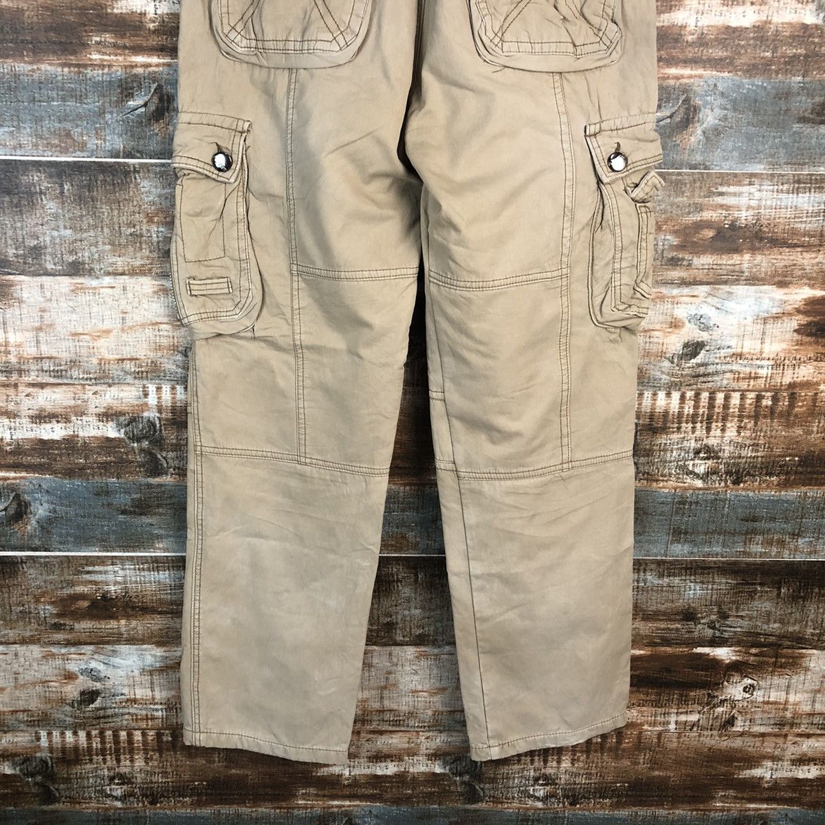 Japanese Brand DL J’apeng Brown Cargo utility Multipocket Pants #C115 Size US 33 - 15 Thumbnail