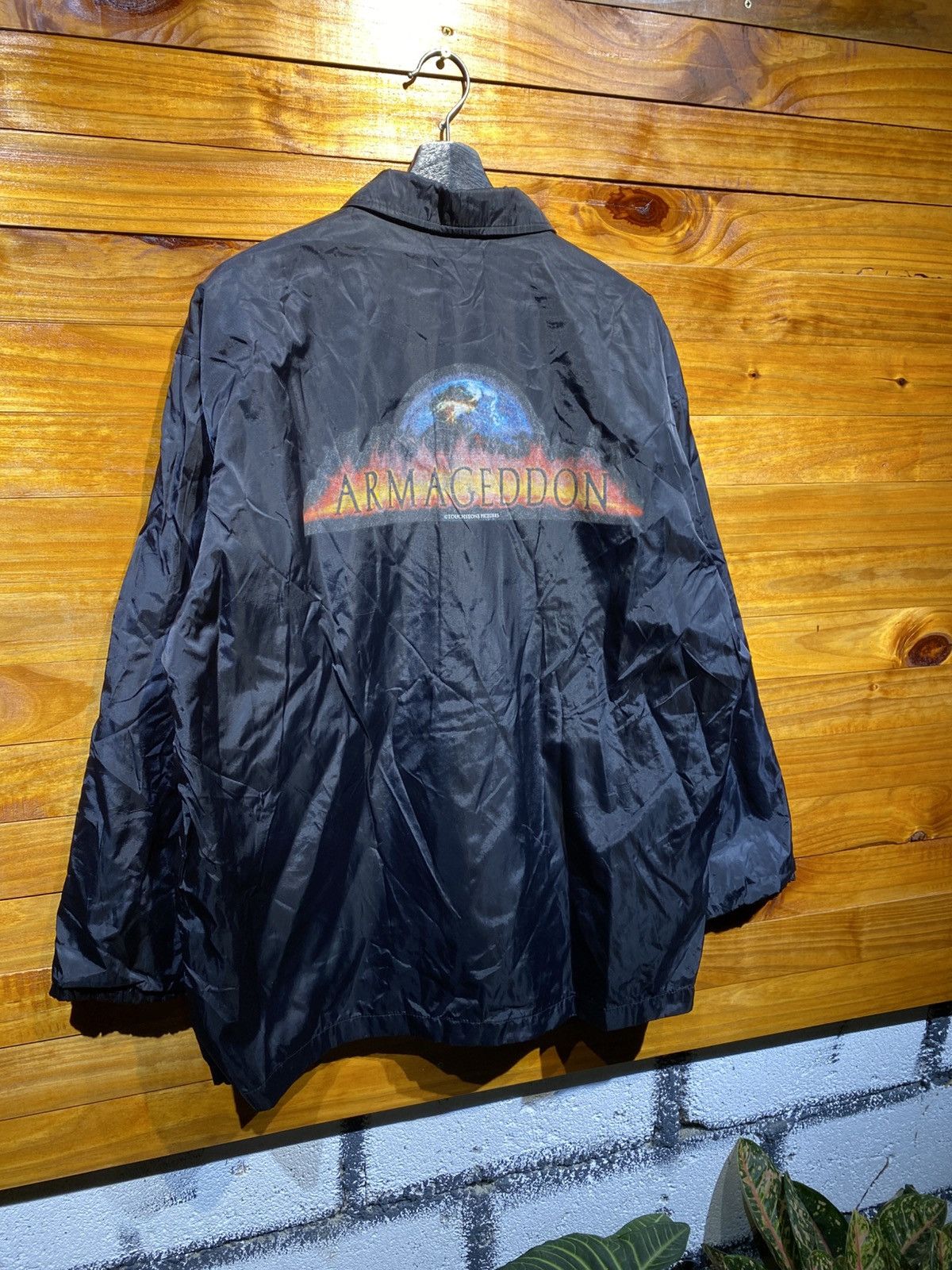 Vintage Vintage 1998 Armageddon Movie Promo Coach Jacket Black Size US L / EU 52-54 / 3 - 5 Thumbnail