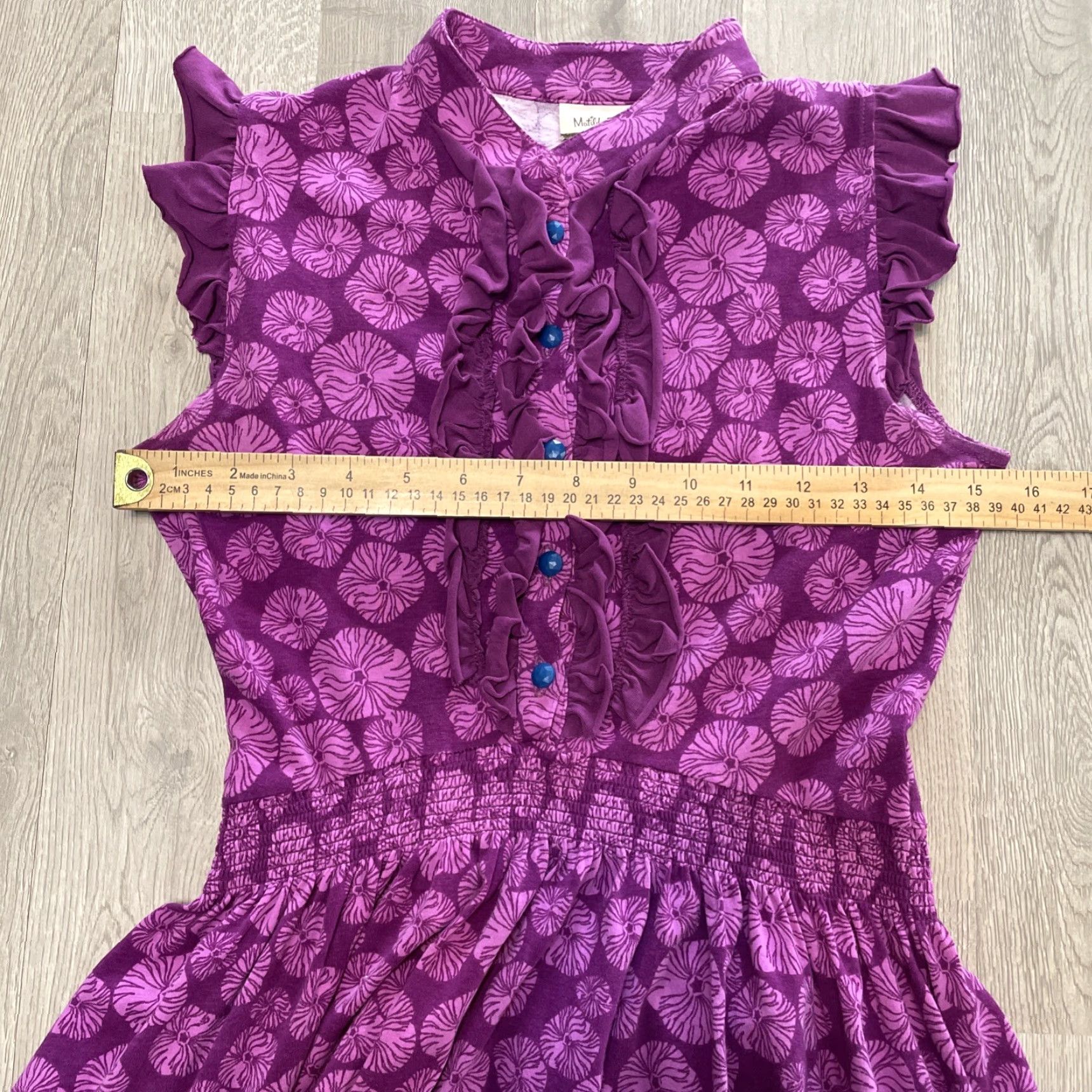 Vintage VINTAGE Matilda Jane Floral Dress Womens Small Sleeveless Jersey Fit & Flare Purple Casual Size S / US 4 / IT 40 - 4 Thumbnail