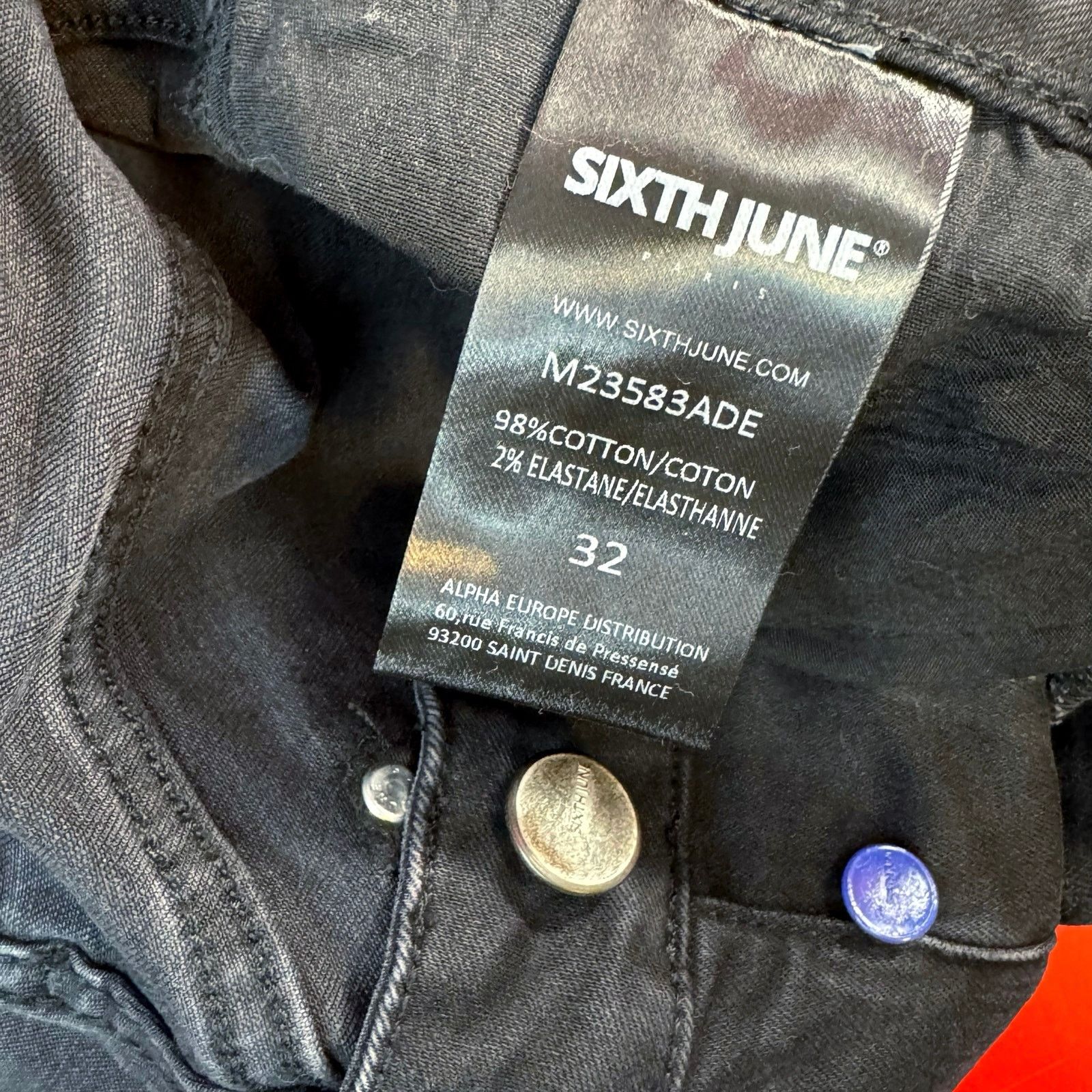 Sixth June Paris •NWT• Sixth June Paris Size 32 Black Faded Denim Size US 28 / EU 44 - 7 Thumbnail