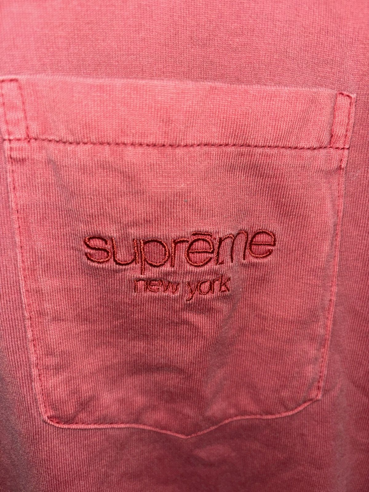 Supreme Supreme Overdyed Pocket Tee - Dark Red Size US XL / EU 56 / 4 - 2 Thumbnail