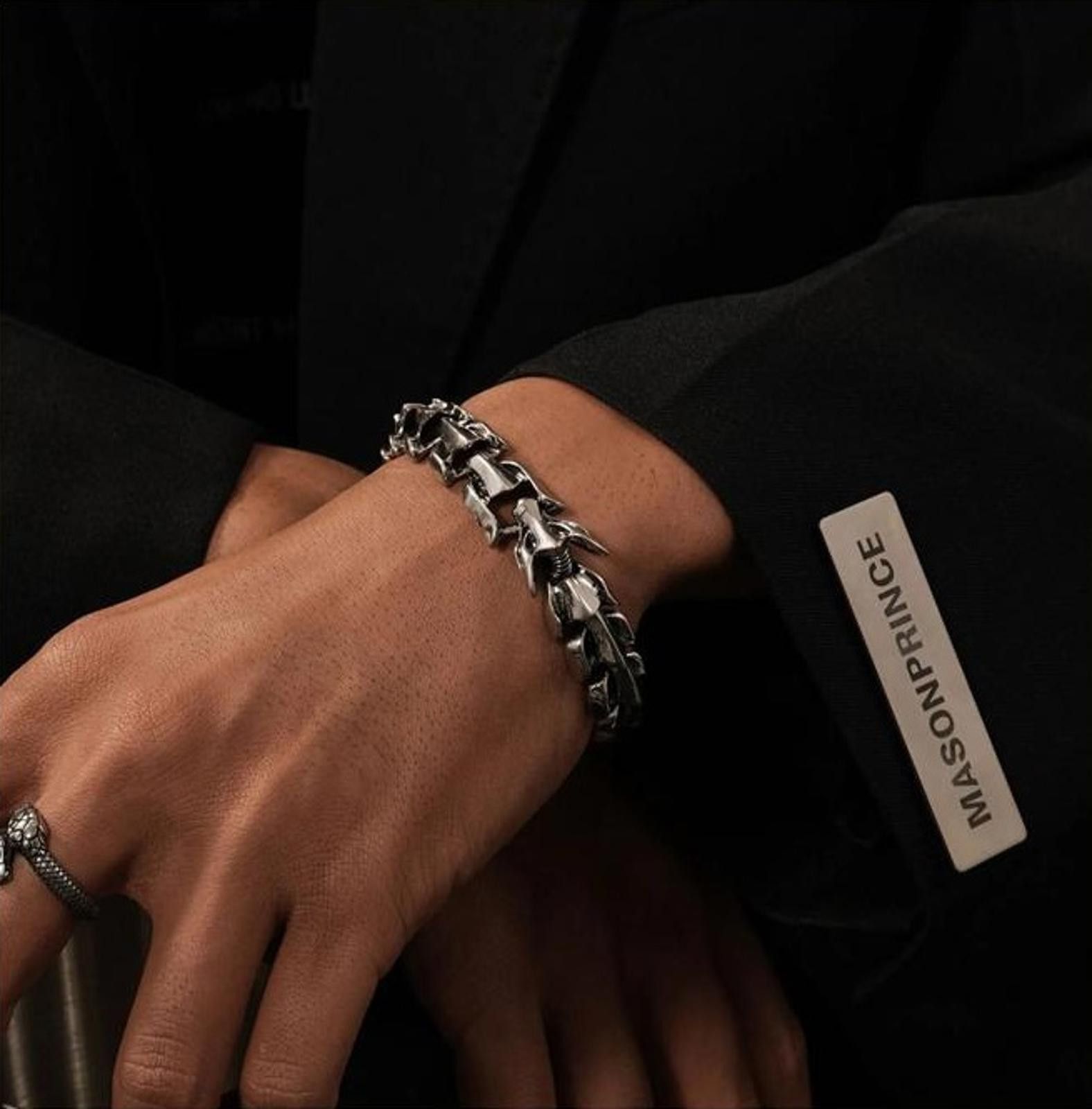 Jewelry Silver Chunky Chain Link Bracelet, Men's Accessory Size ONE SIZE - 1 Thumbnail