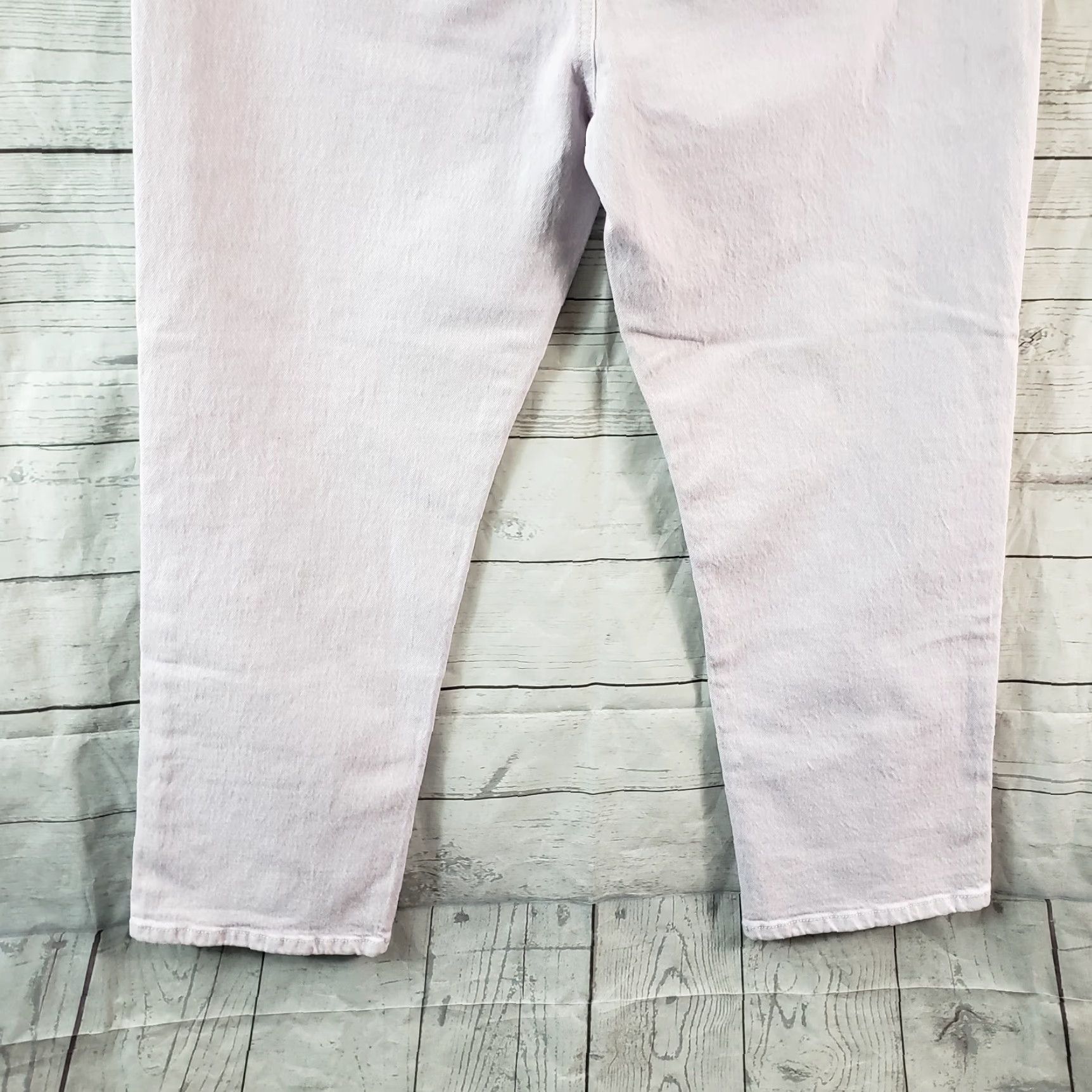 Loft VINTAGE? No — Ann Taylor LOFT Womens High Waist Straight Crop Jeans Sz 10 Light Purple Size 32" / US 10 / IT 46 - 6 Thumbnail