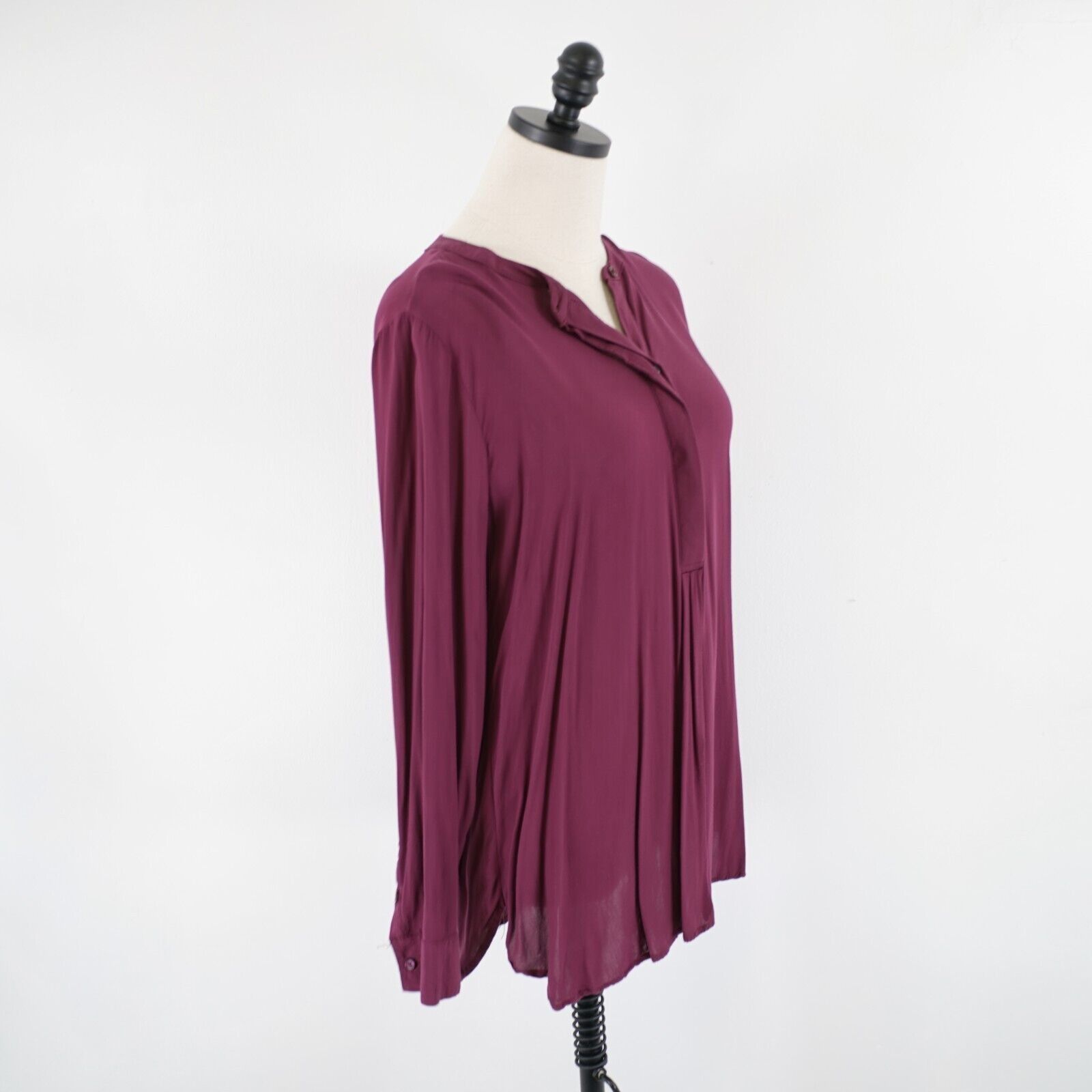 Gap Gap Purple Medium The Tunic Shirt Blouse Long Sleeve 1/2 But Size M / US 6-8 / IT 42-44 - 6 Thumbnail