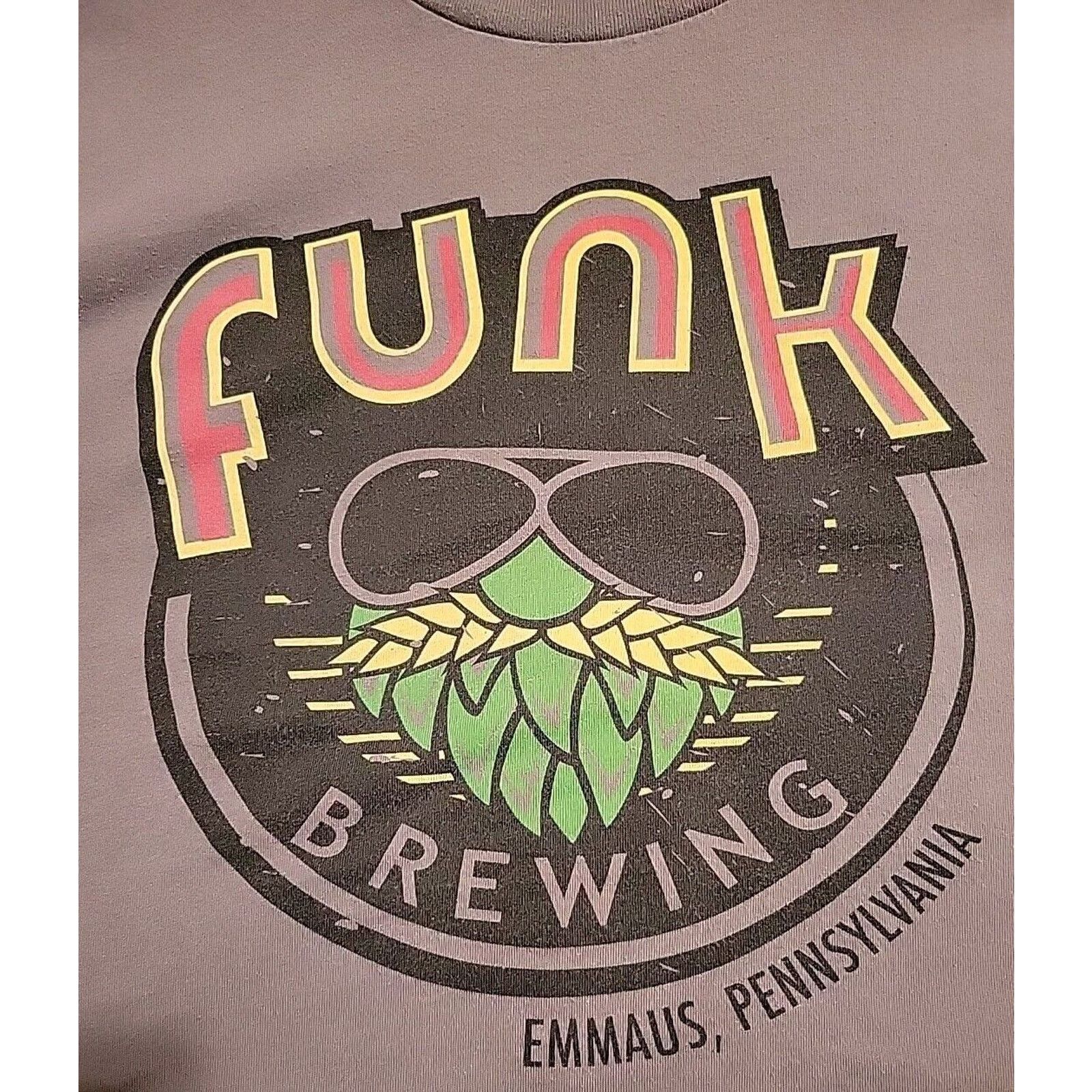 Canvas Canvas FUNK BREWING TShirt Sz XL Emmaus, PA Gray Relaxed Fit Size ONE SIZE - 2 Thumbnail