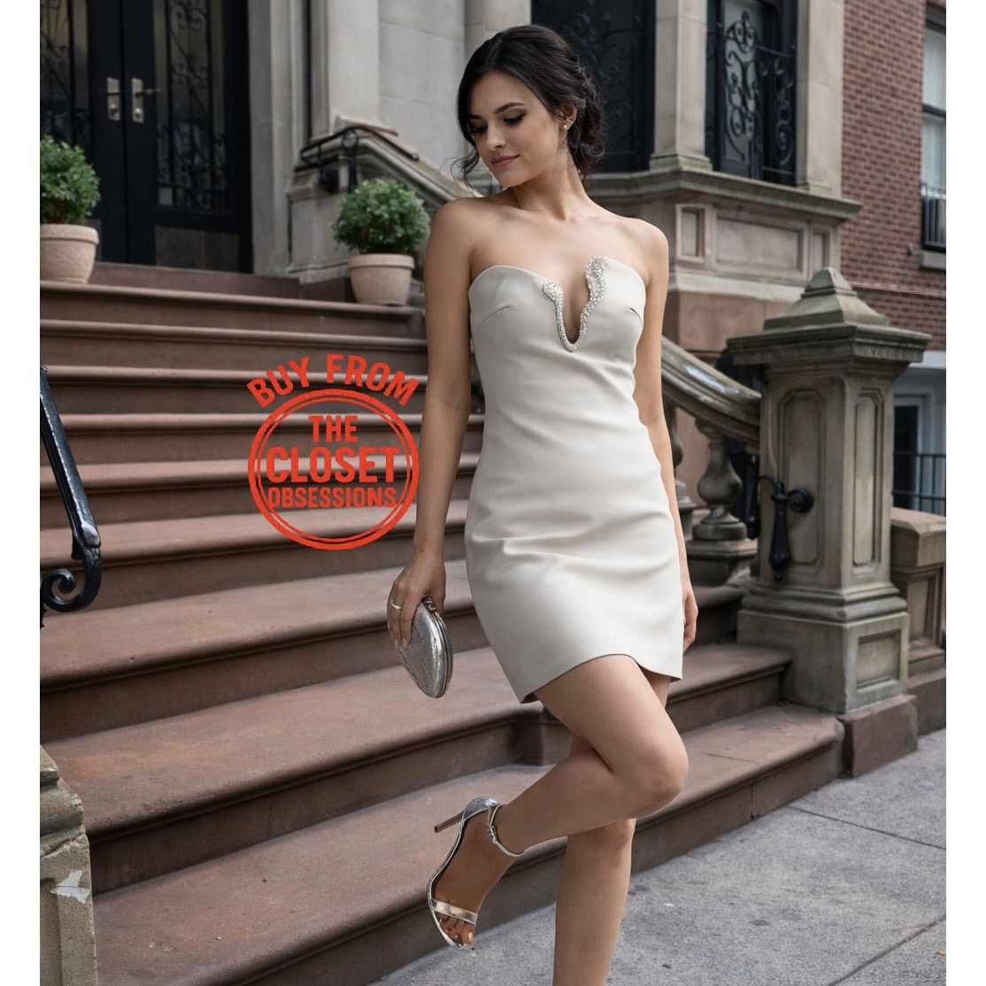 Zara ZARA Embellished Strapless Mini Dress NWT Size S / US 4 / IT 40 - 8 Thumbnail