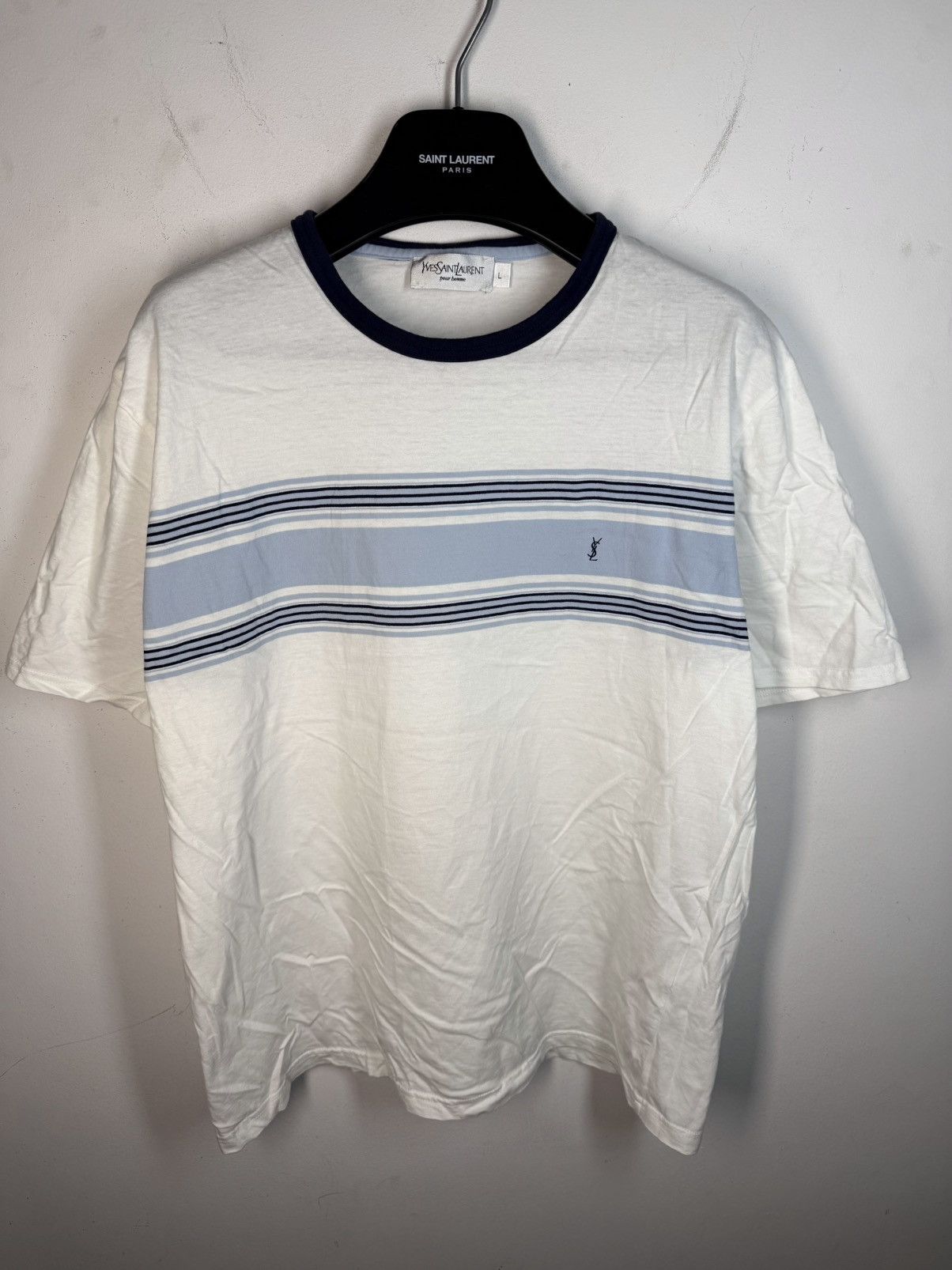 Yves Saint Laurent White YSL T-shirt Yves Saint Laurent Shirt Vintage Size US M / EU 48-50 / 2 - 2 Thumbnail