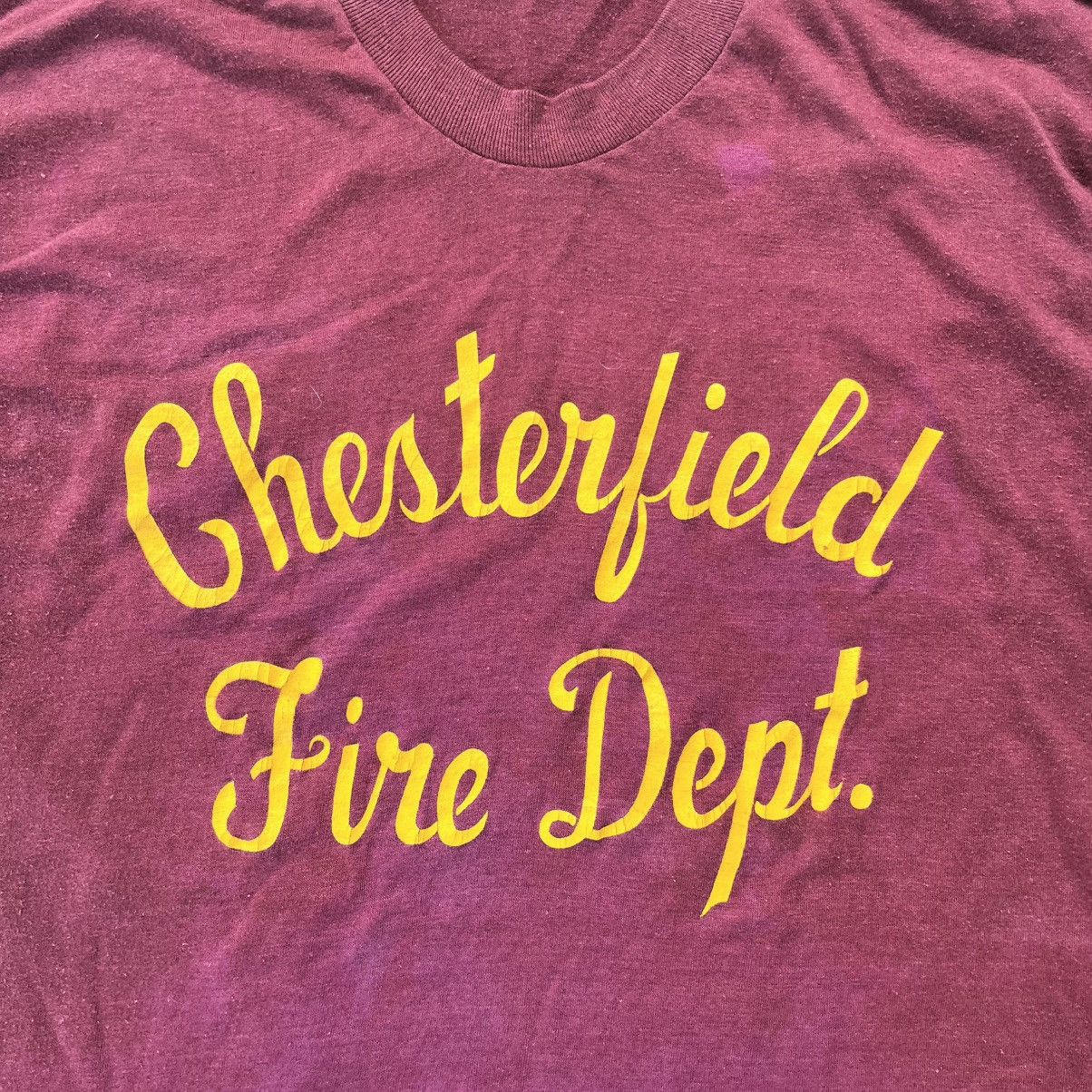 Vintage 1980s Chesterfield Fire Dept tee Size US XXS / EU 40 - 2 Thumbnail
