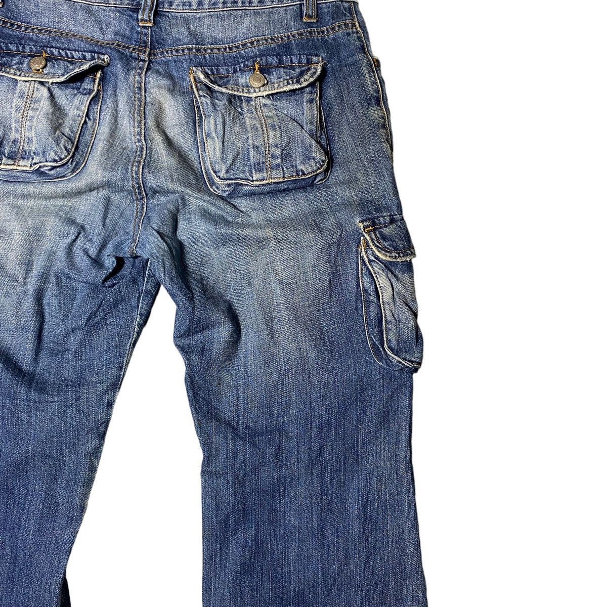 If Six Was Nine 2000's Flared Seawash 3D Multipocket Jeans Size US 30 / EU 46 - 13 Thumbnail