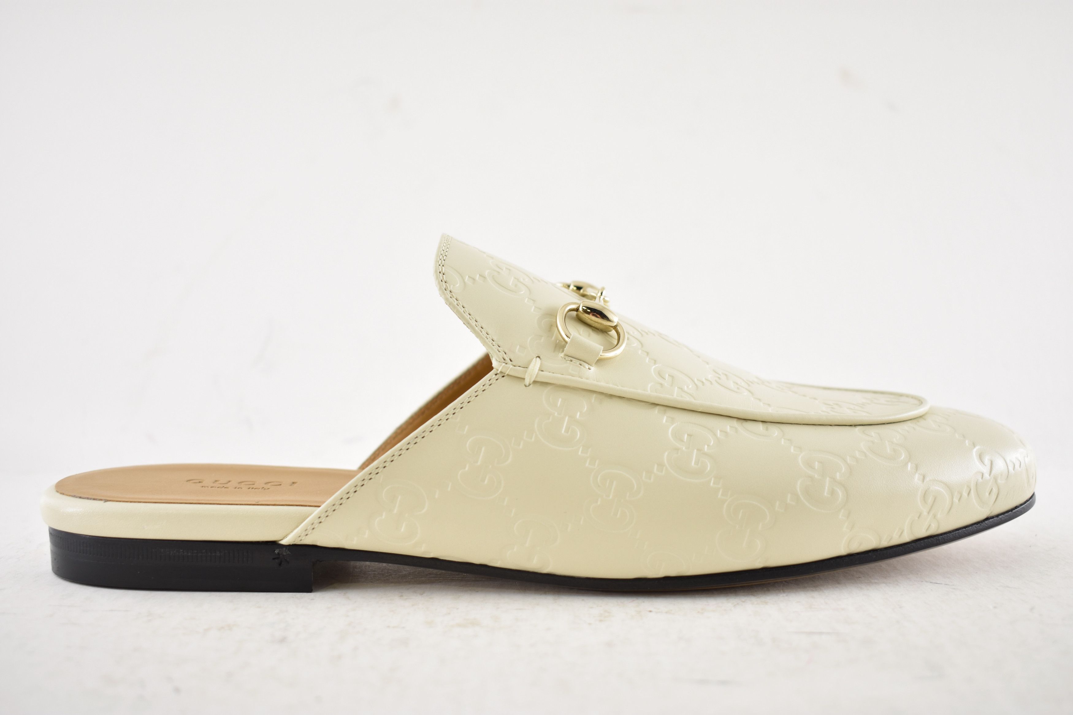 Gucci Gucci Princetown Ivory GG Logo Slide Loafer Mule Flat 36.5 Size US 6.5 / IT 36.5 - 2 Thumbnail