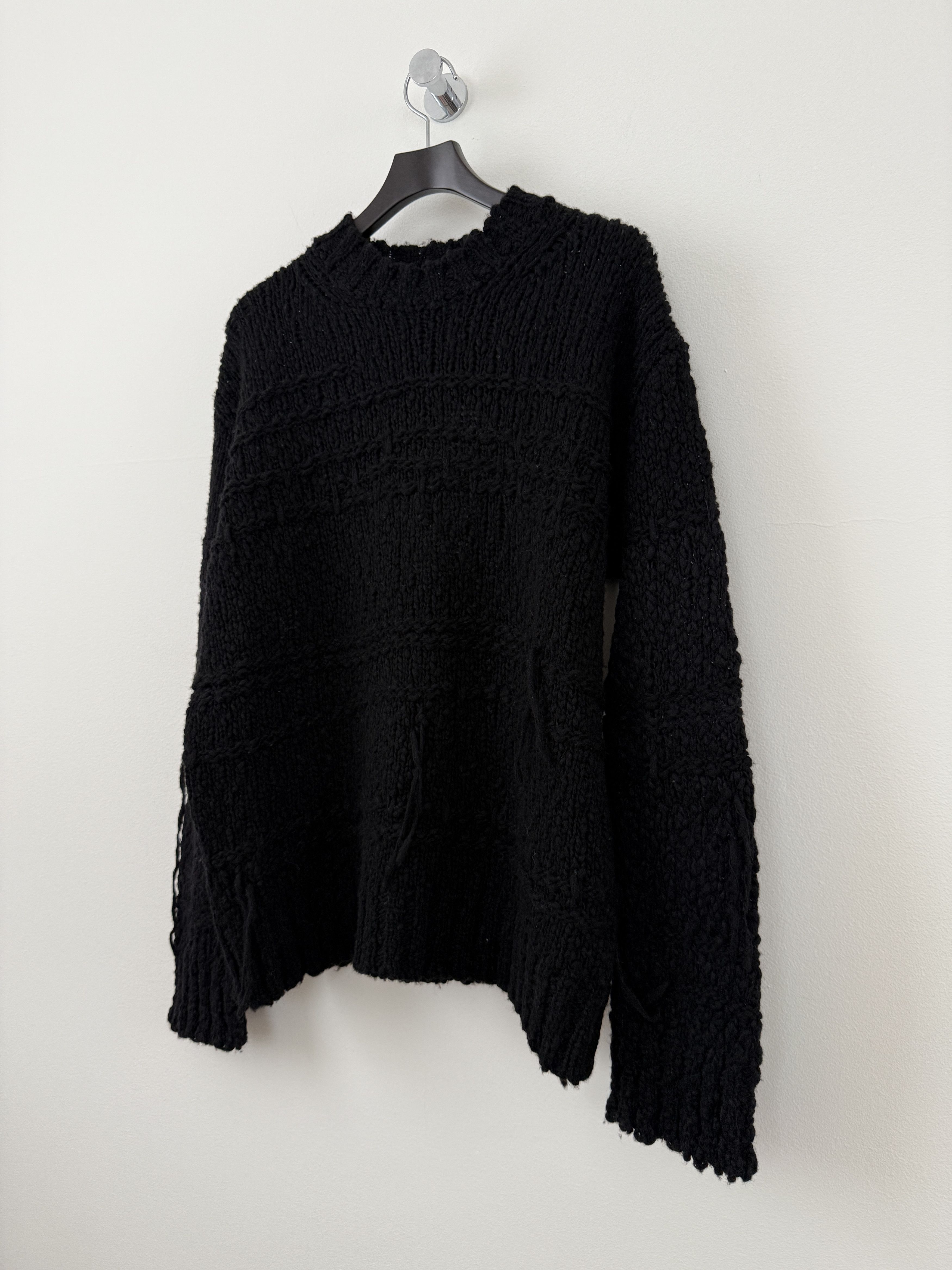 Other Atomofactory Black Distressed Sweater Size US XL / EU 56 / 4 - 4 Thumbnail