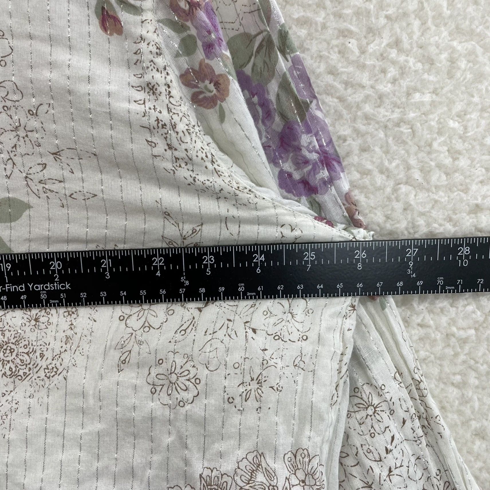 Vintage VINTAGE Y2K Anthony Shirt 2X Plus White Purple Floral Boho Bohemian Fairy Grunge Mens Size XXL / US 16-18 / IT 52-54 - 4 Thumbnail