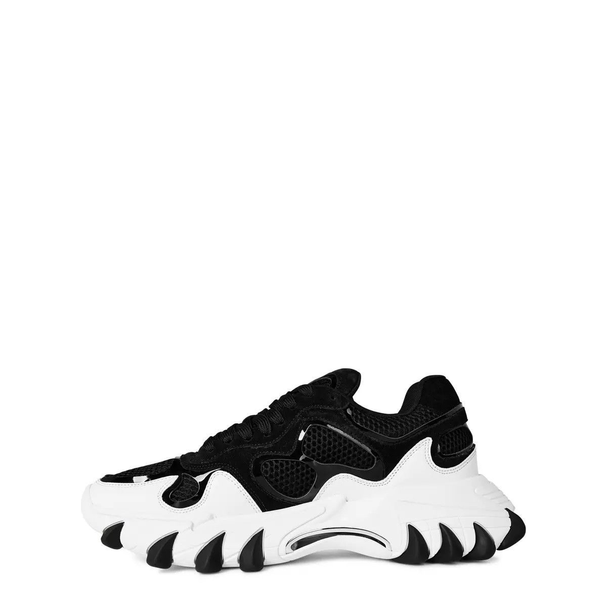 Balmain o1s1wg110425 B-East Low-Top Sneakers in White Black Size US 12 / EU 45 - 3 Thumbnail