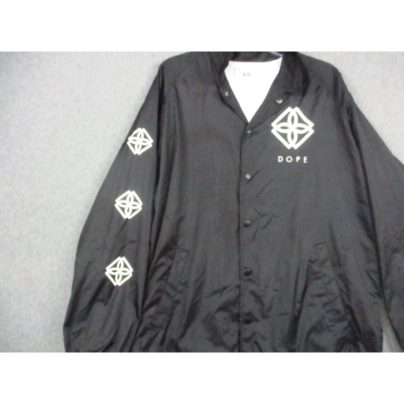 Vintage Dope Jacket Windbreaker Los Angeles Black Logo Oversized L Nylon Zip Casual Men Spring Summer Fall Winter 46 Chest Logo Embroidered Size US L / EU 52-54 / 3 - 5 Thumbnail