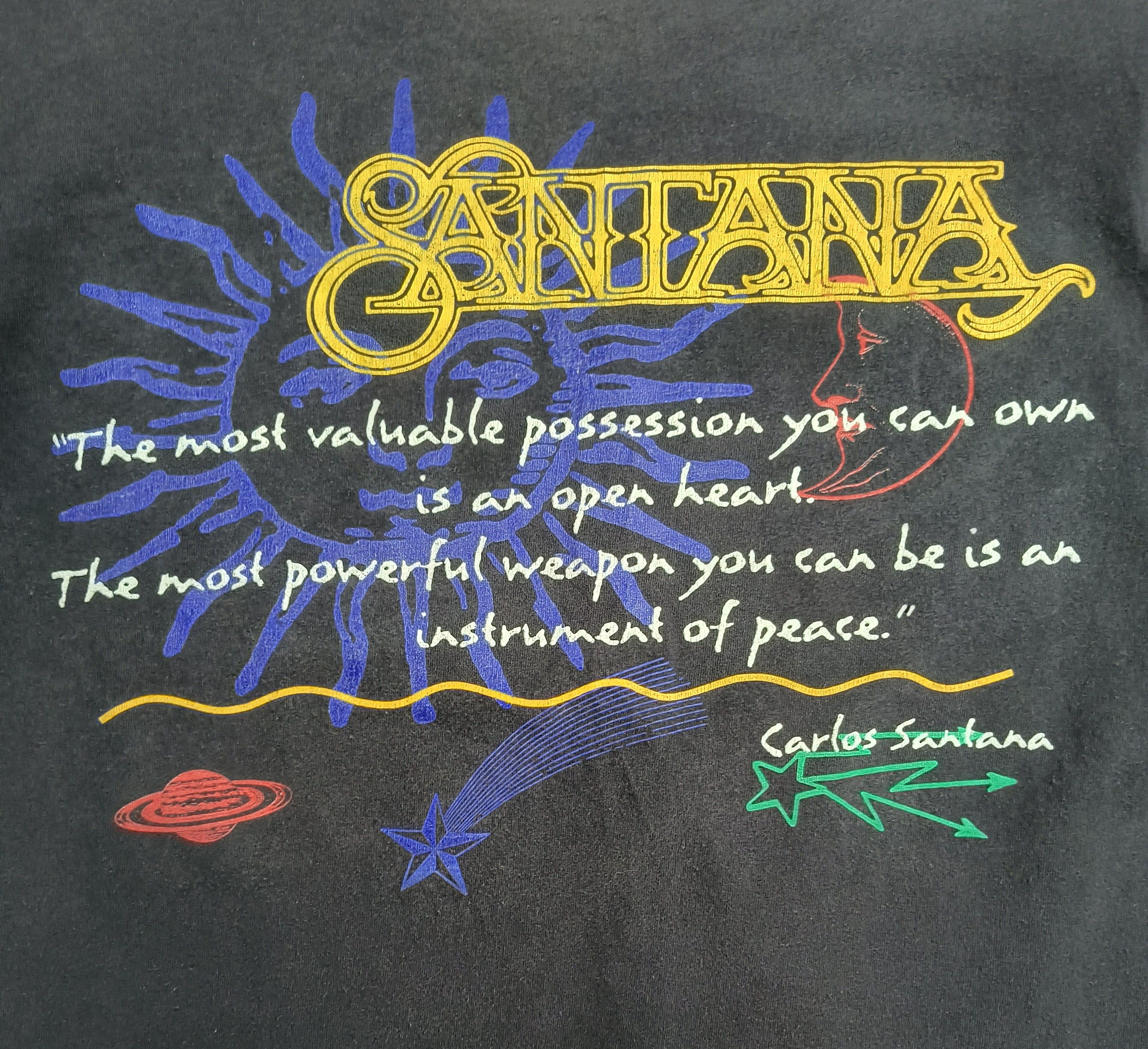 Band Tees Vintage Carlos Santana heaven smiles 1995 tee Size US L / EU 52-54 / 3 - 6 Thumbnail