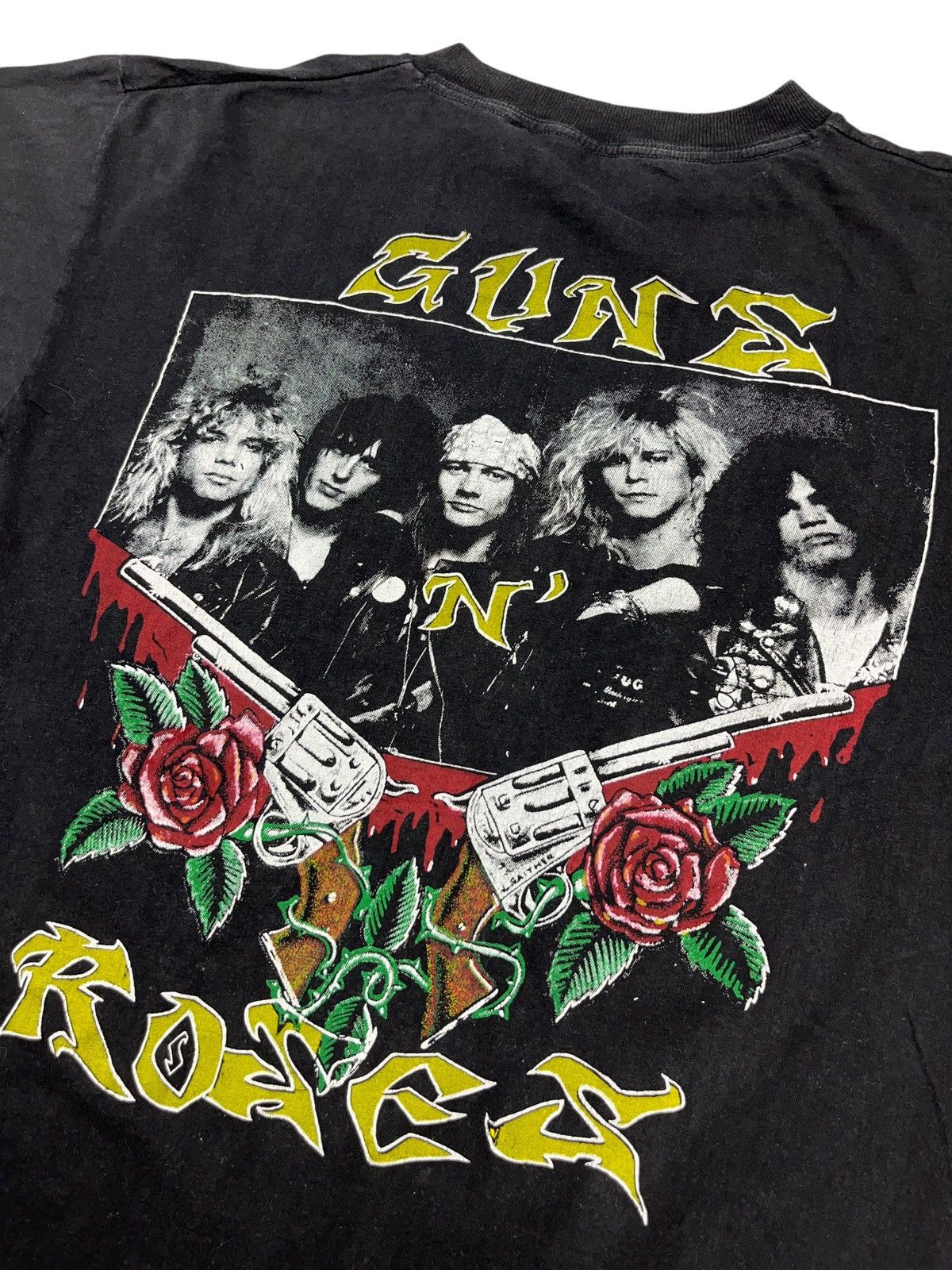 Band Tees Vintage 90s Guns N Roses Bootleg T-shirt Single Stitch rare Size US XL / EU 56 / 4 - 11 Thumbnail