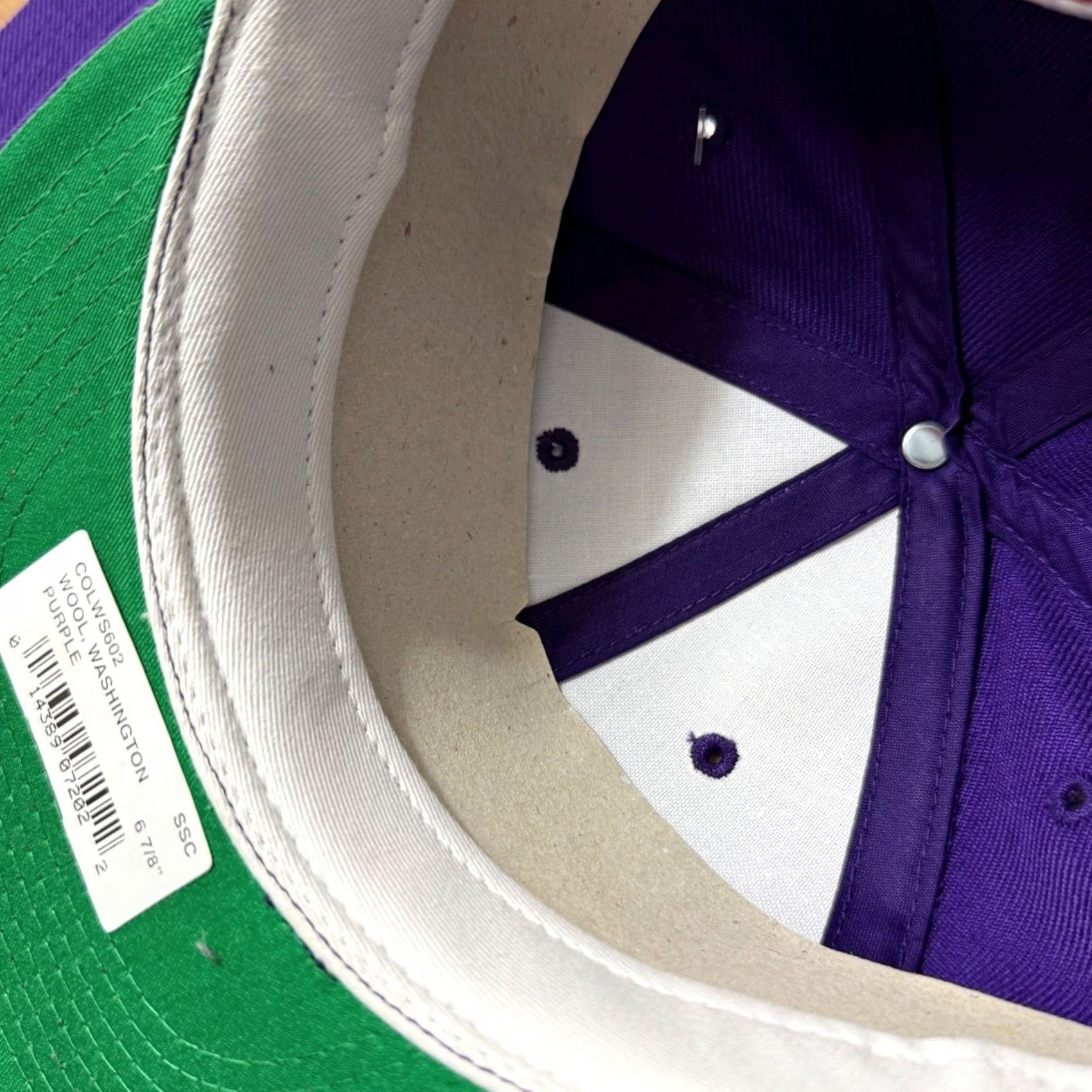 Sports Specialties VINTAGE Washington Huskies Fitted Hat Mens 6 7/8 Purple Wool Flat Bill Nike VTG Size ONE SIZE - 5 Thumbnail