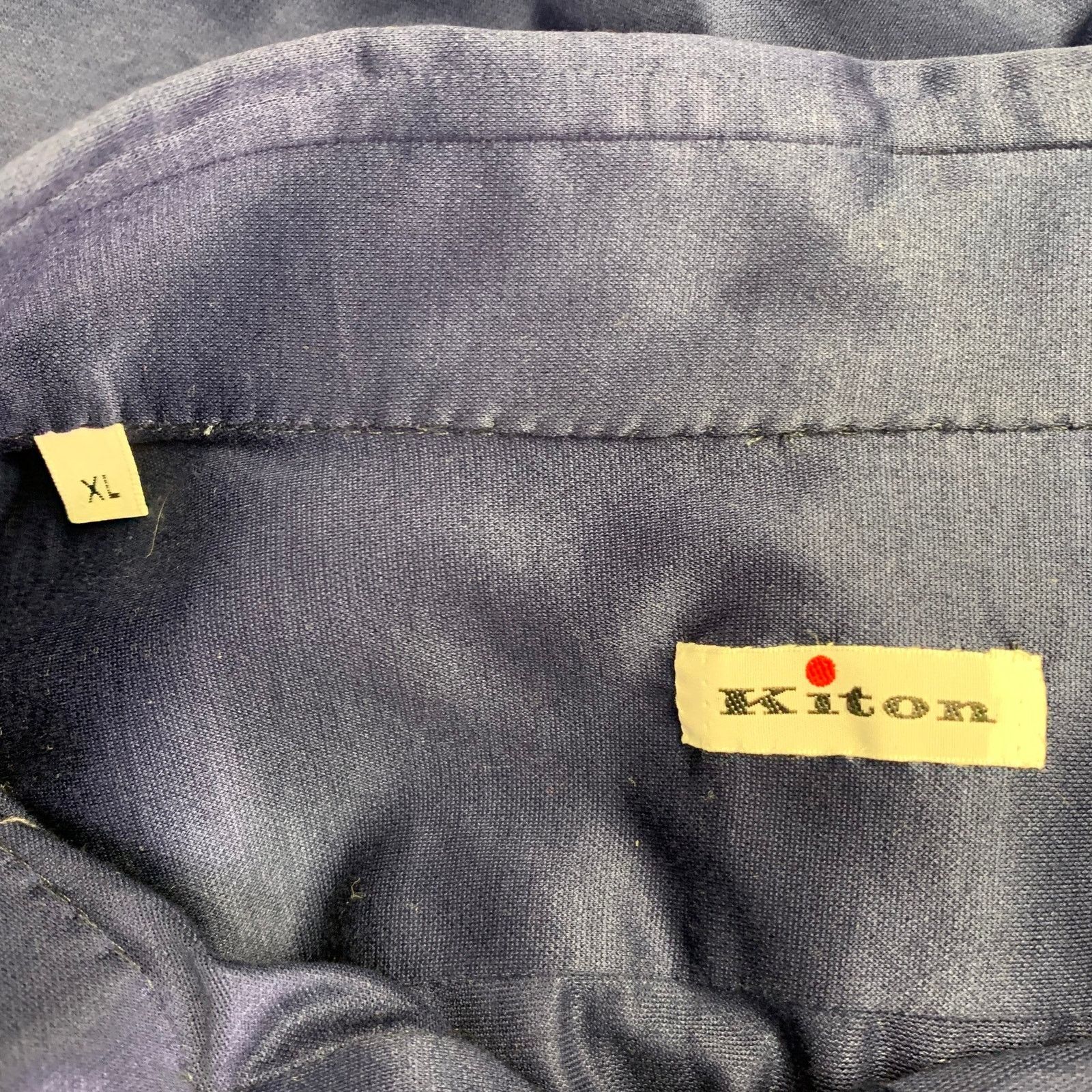 Kiton KITON Size XL Blue Cotton Half Placket Polo Size US XL / EU 56 / 4 - 4 Thumbnail