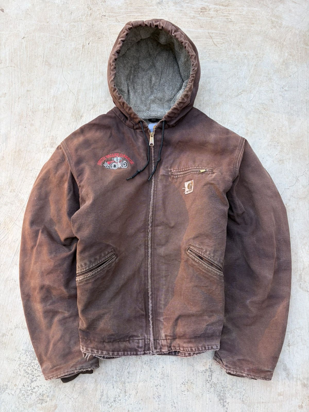 Carhartt Vintage Sunfaded Carhartt Active Jacket J141 DKB Size US L / EU 52-54 / 3 - 1 Thumbnail