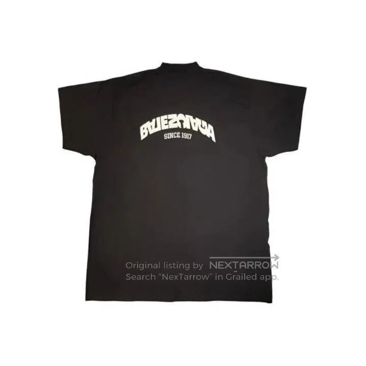 Balenciaga Balenciaga Black Embroidered Logo Short Sleeve T. Size US L / EU 52-54 / 3 - 1 Thumbnail