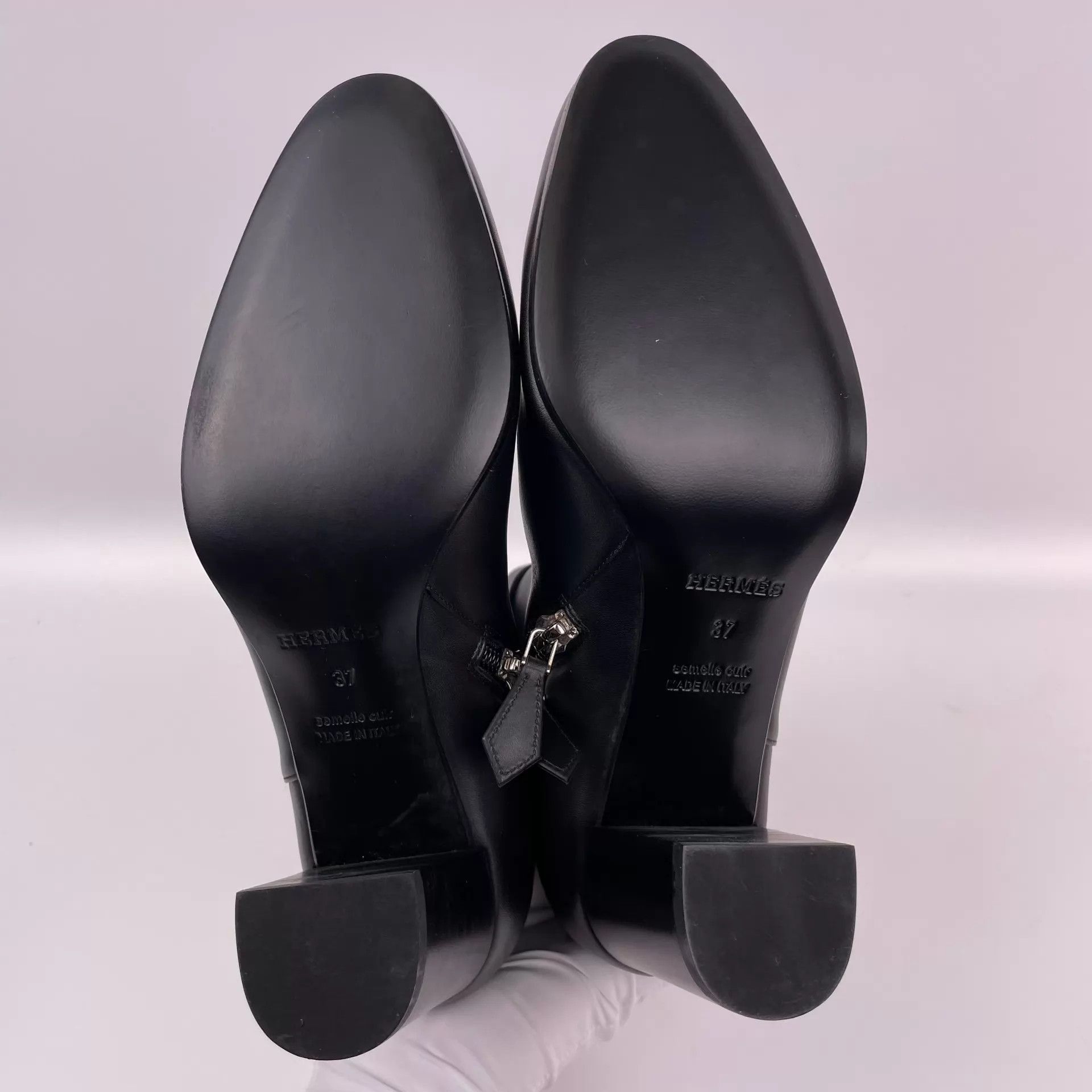 Hermes Hermes Leather Heeled Tall Boots Size 37 New Size US 6.5 / IT 36.5 - 6 Thumbnail