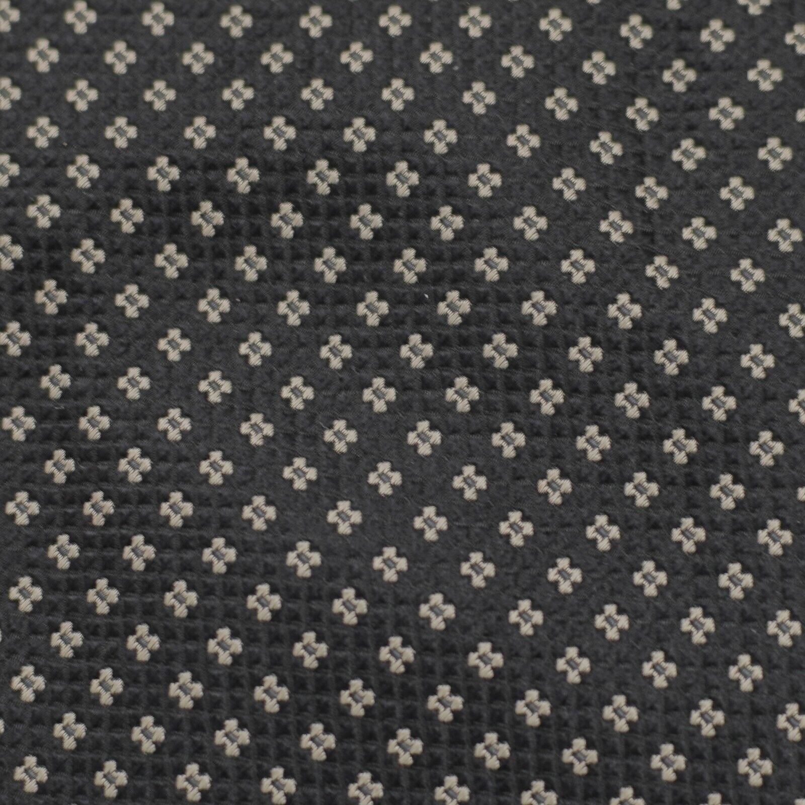 Designer Today's Man Black Silver Geometric Woven Silk Tie Size ONE SIZE - 2 Thumbnail