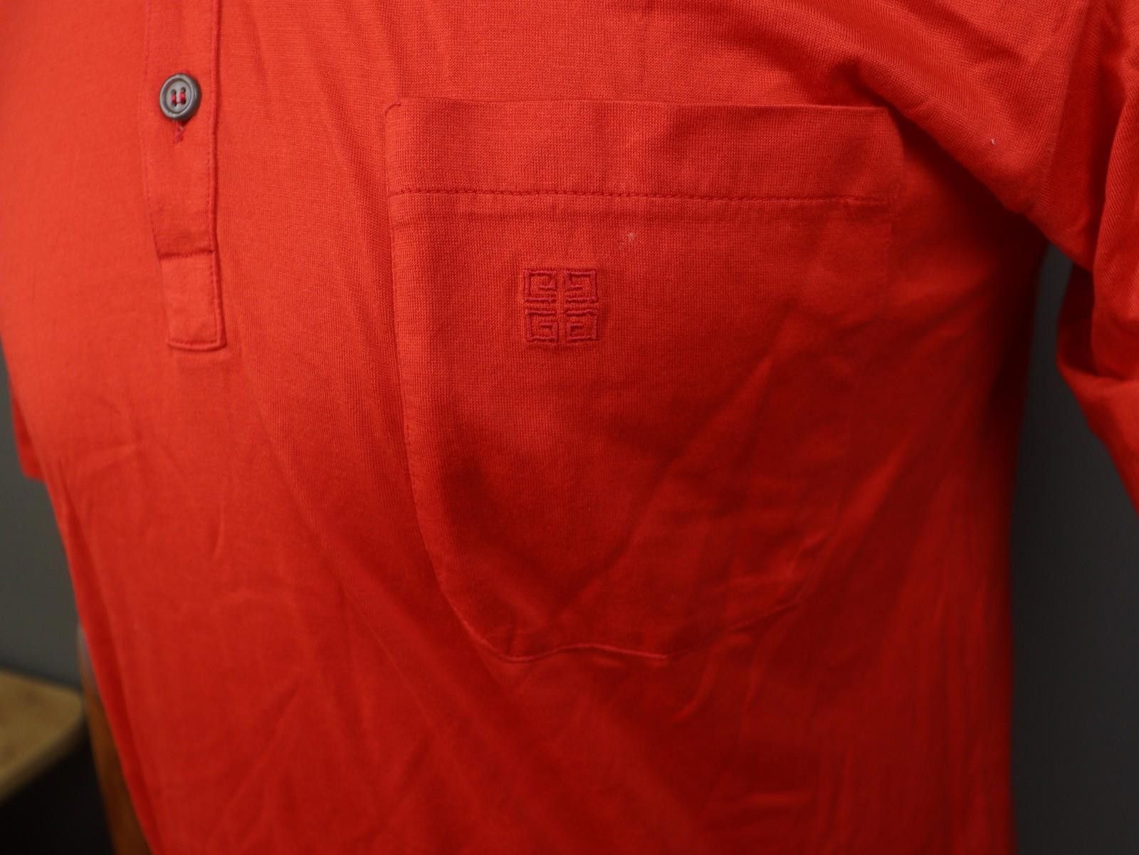 Givenchy Givenchy Red Cotton Collared Popover Polo Shirt Size L Size US L / EU 52-54 / 3 - 7 Thumbnail