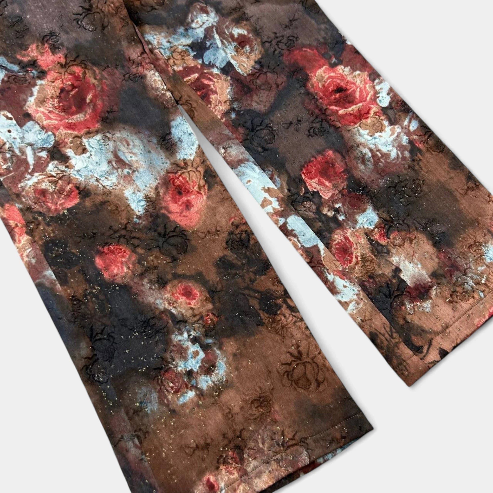 Roberto Cavalli Roberto Cavalli Class Floral Wide Leg Pants Size US 31 - 3 Thumbnail