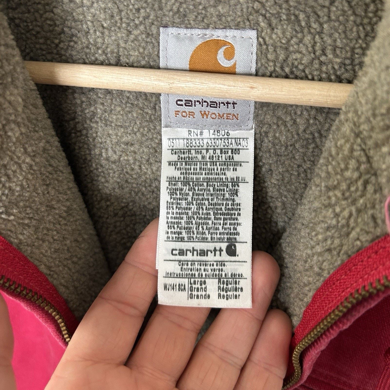 Carhartt Carhartt Sherpa-Lined Hooded Detroit Jacket “Scarlet” WJ141 Size US L / EU 52-54 / 3 - 11 Thumbnail