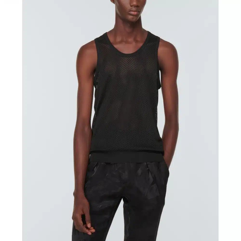 Tom Ford o1loc1c0825 KCN003 Mesh Tank Top in Black Size US L / EU 52-54 / 3 - 2 Thumbnail