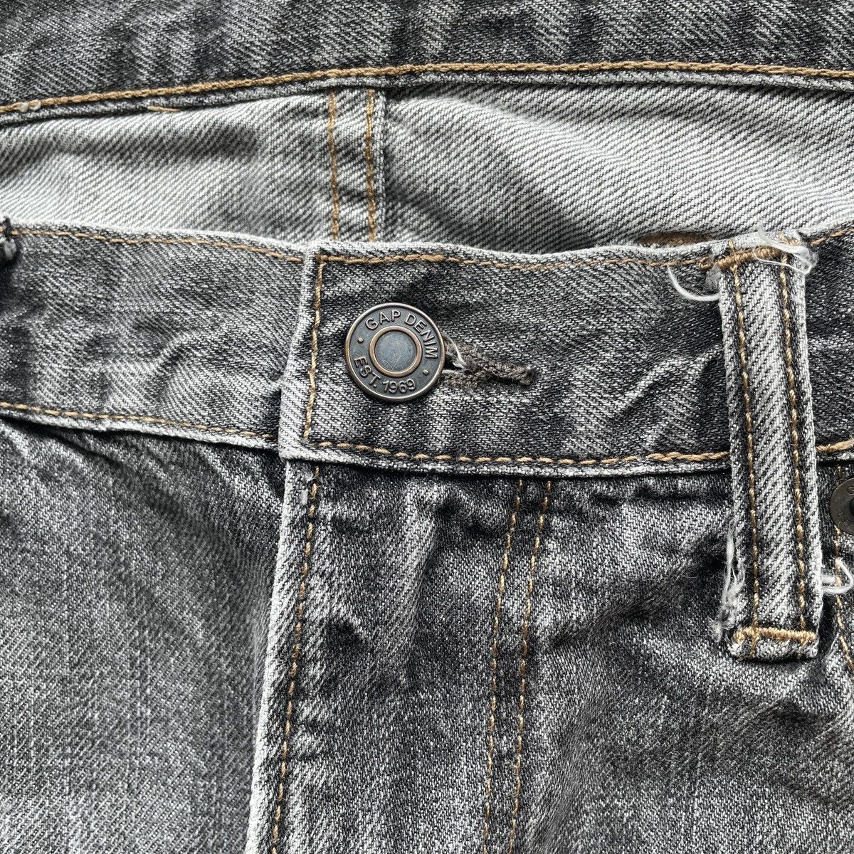 Vintage Vintage Gap Jeans Black Faded Denim Pants W38x33 Size US 38 / EU 54 - 6 Thumbnail