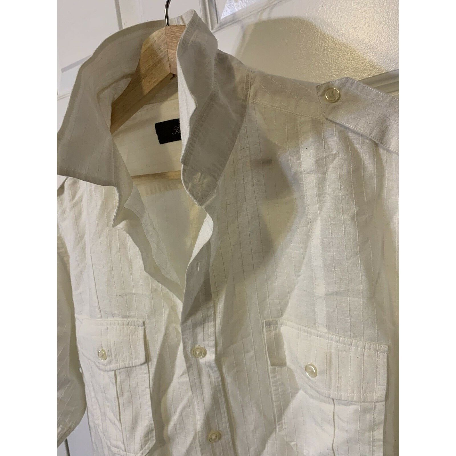 Tasso Elba TASSO ELBA Men’s Sz XL BUTTON DOWN SHORT SLEEVE SHIRT WHITE Size US XL / EU 56 / 4 - 1 Thumbnail