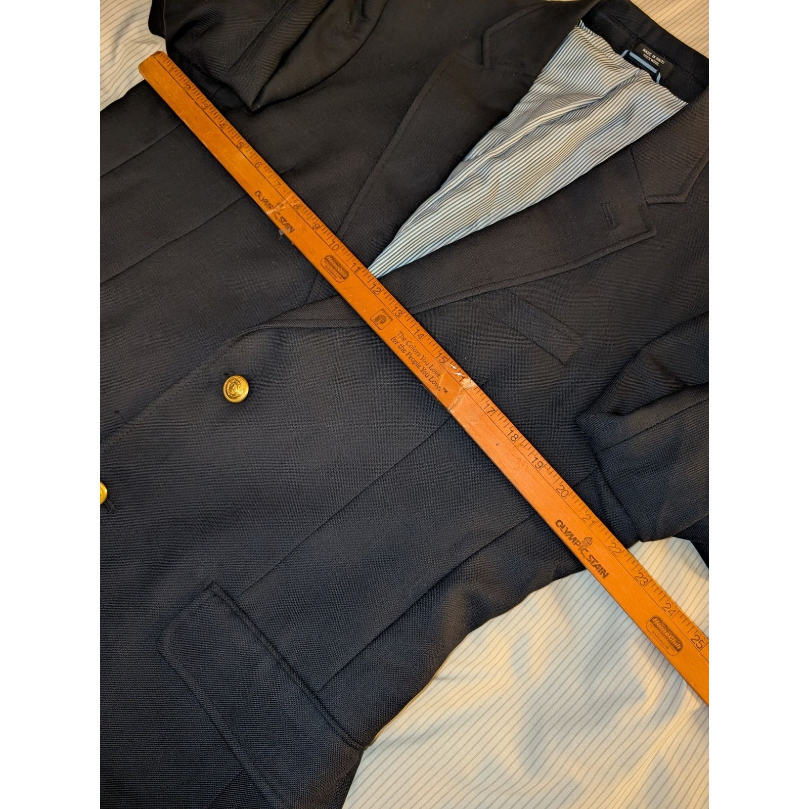 Tommy Hilfiger Tommy Hilfiger 2 Button Blazer Sportscoat Navy Size 44 Reg Size 44R - 4 Thumbnail