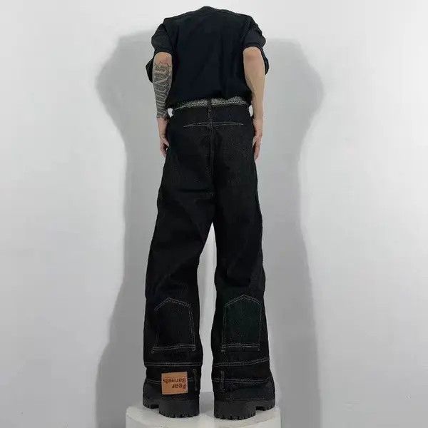 Japanese Brand VIBE Street hip-hop bootcut jeans with inverted pockets Size US 34 / EU 50 - 7 Thumbnail