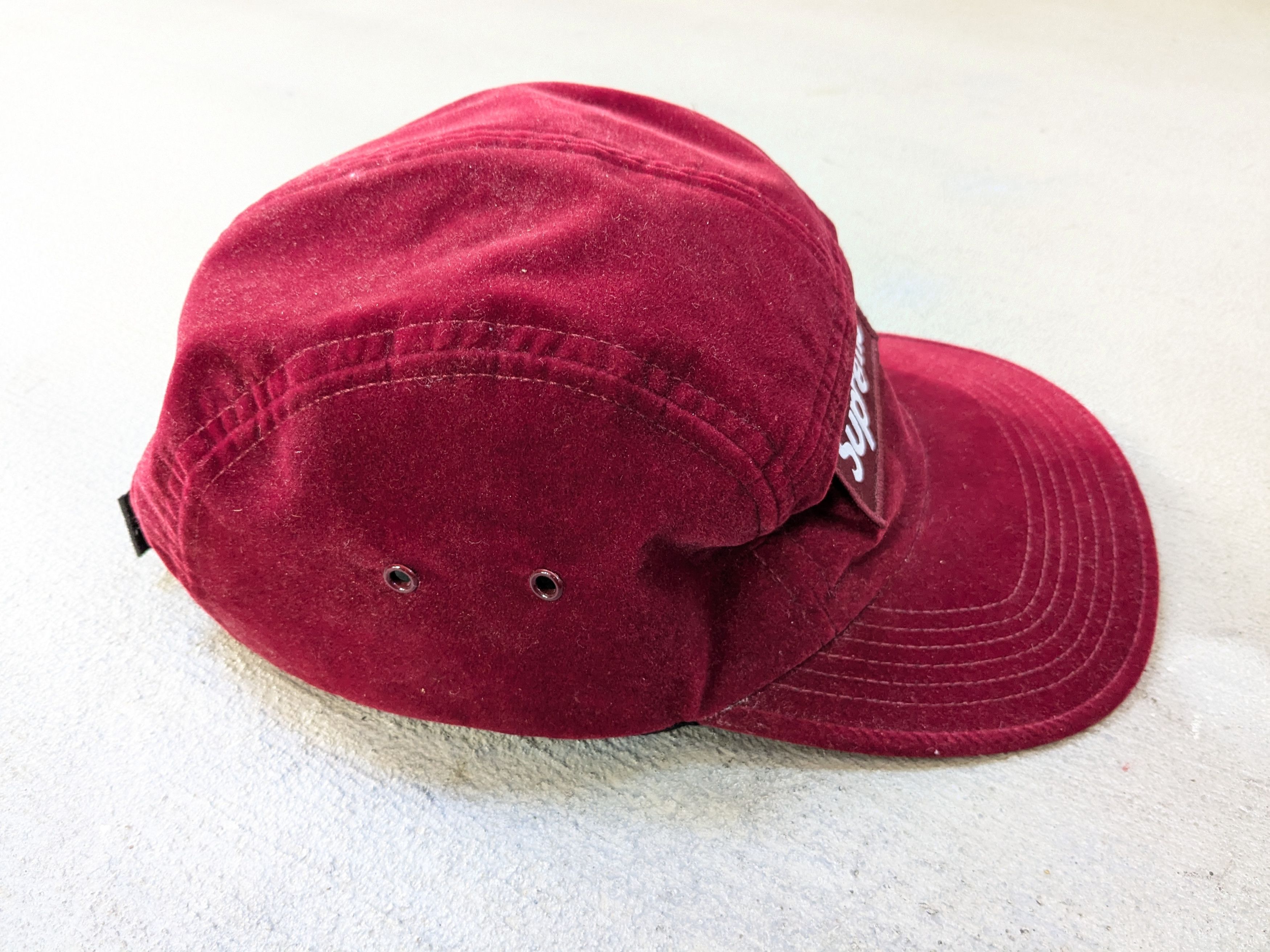 Supreme Supreme Velour Camp Cap 5 Panel Maroon Burgundy SS16 Size ONE SIZE - 7 Thumbnail