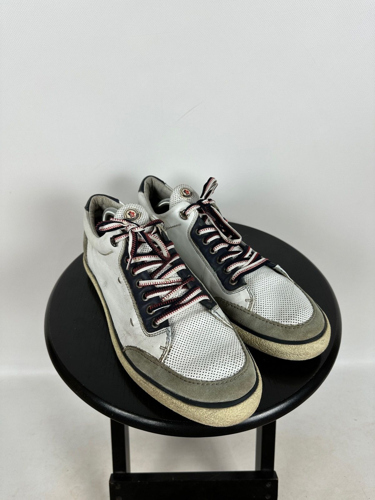 Moncler Moncler Academie Scarpa Leather Low Top Sneakers Size US 11 / EU 44 - 1 Thumbnail