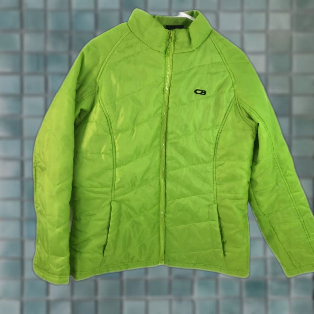 CB Sports CB Sports Womens Long Sleeve Waterproof Green Puffer Jacket Coat Size Large Size L / US 10 / IT 46 - 1 Thumbnail