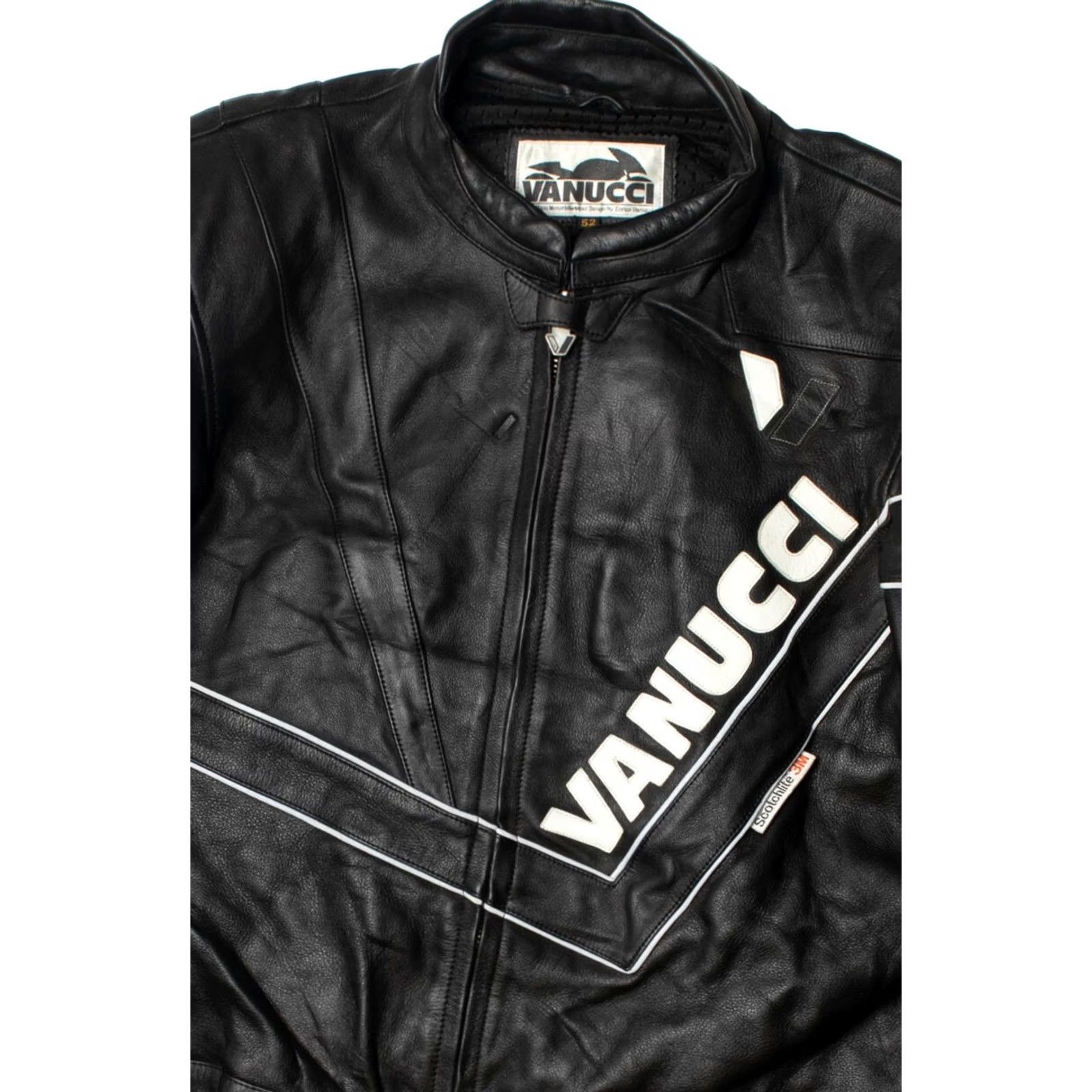 Vintage Vanucci Jacket Leather EN 1621-1 Vintage Black XL Men's, 2010s, Armored Motorcycle Racing Jacket Size US XL / EU 56 / 4 - 3 Thumbnail