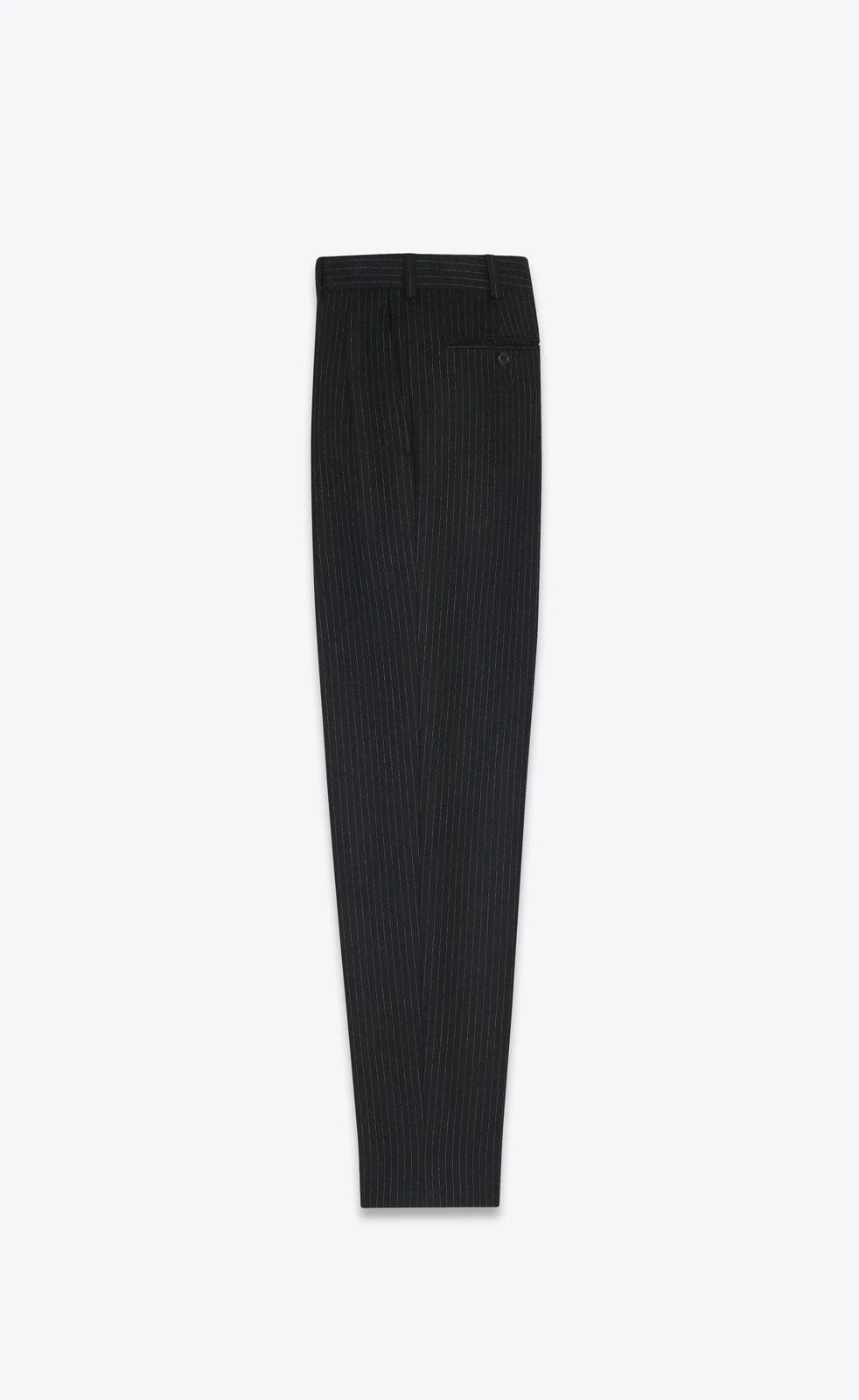 Saint Laurent Paris carrot-fit pants in pinstripe wool Size US 28 / EU 44 - 2 Thumbnail