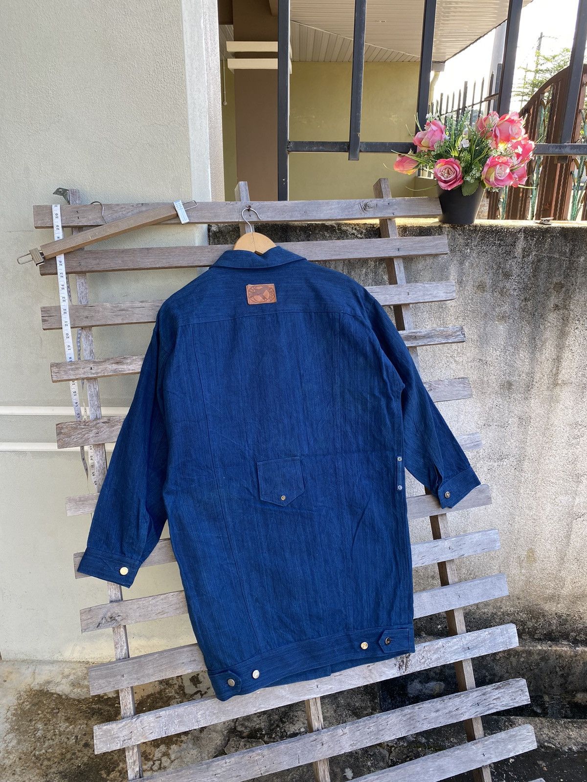 Vintage Vintage Issey Sport Indigo Denim Long Jacket Size L / US 10 / IT 46 - 4 Thumbnail