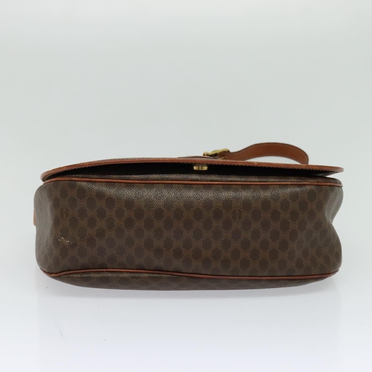 Celine CELINE Macadam Canvas Shoulder Bag Pvc Leather Brown Gold Size ONE SIZE - 9 Thumbnail