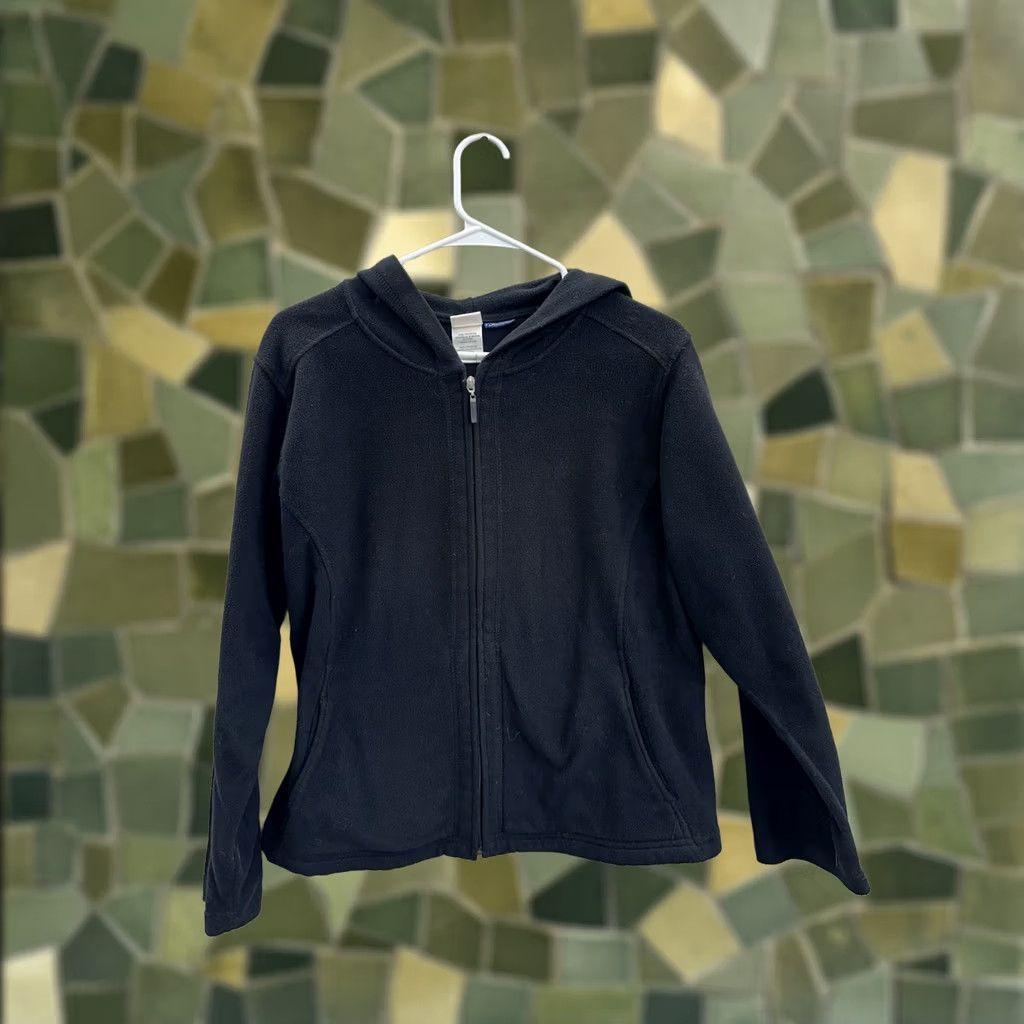Avia Avia Womens Jacket XL Black Zip Up Hooded Malden Mills Polar Fleece 90s Size XL / US 12-14 / IT 48-50 - 1 Thumbnail
