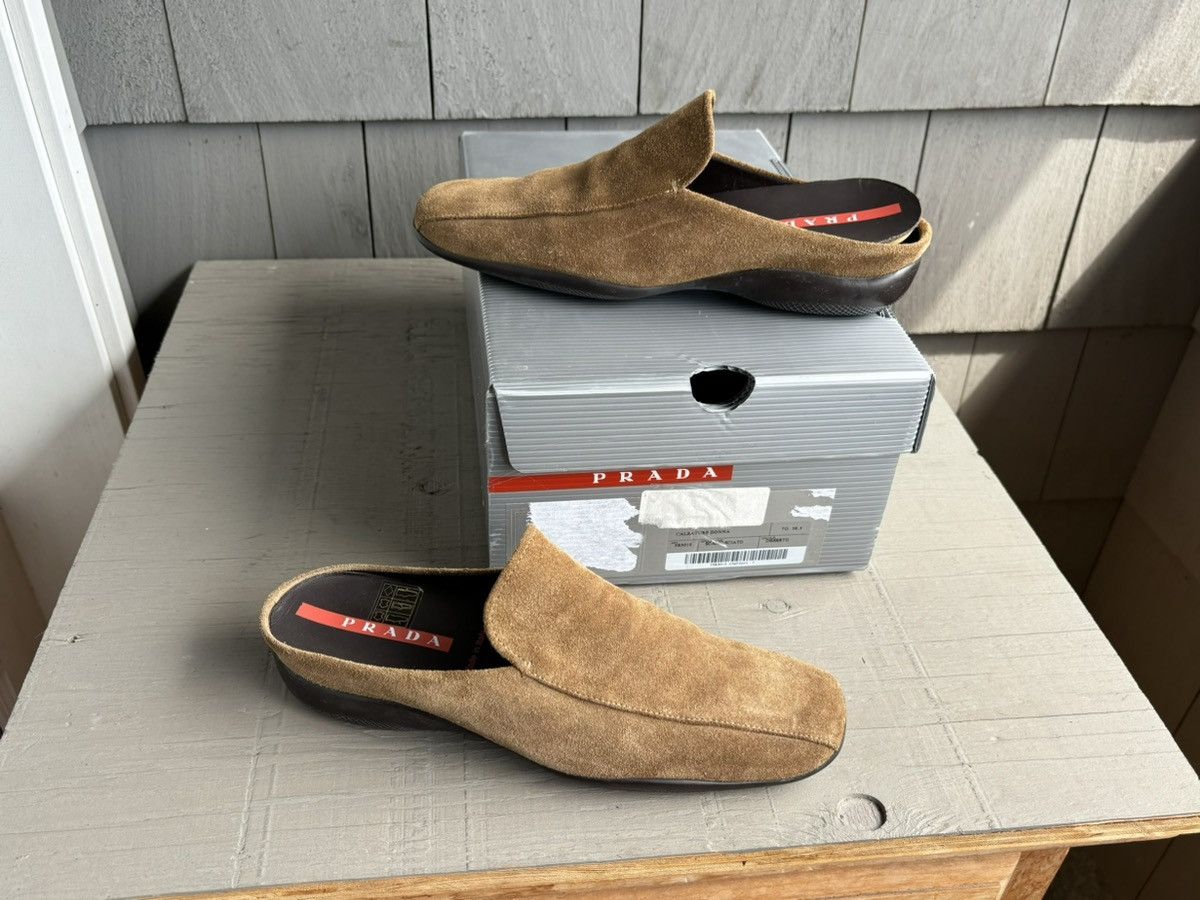 Prada × Vintage 2001 Prada Sport Mules Suede Vintage Square Toe 90s Sneaker Size US 6.5 / IT 36.5 - 16 Thumbnail
