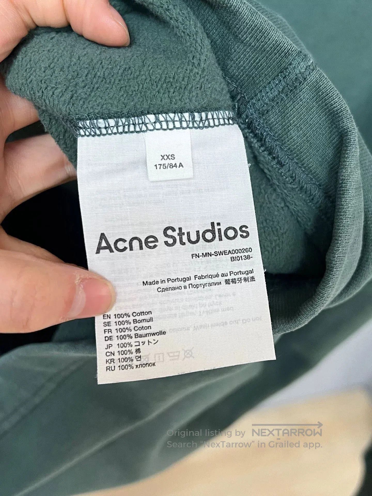 Acne Studios Acne Studios Green Sweatshirt Size XXS. Size XXS / US 00 / IT 34 - 3 Thumbnail