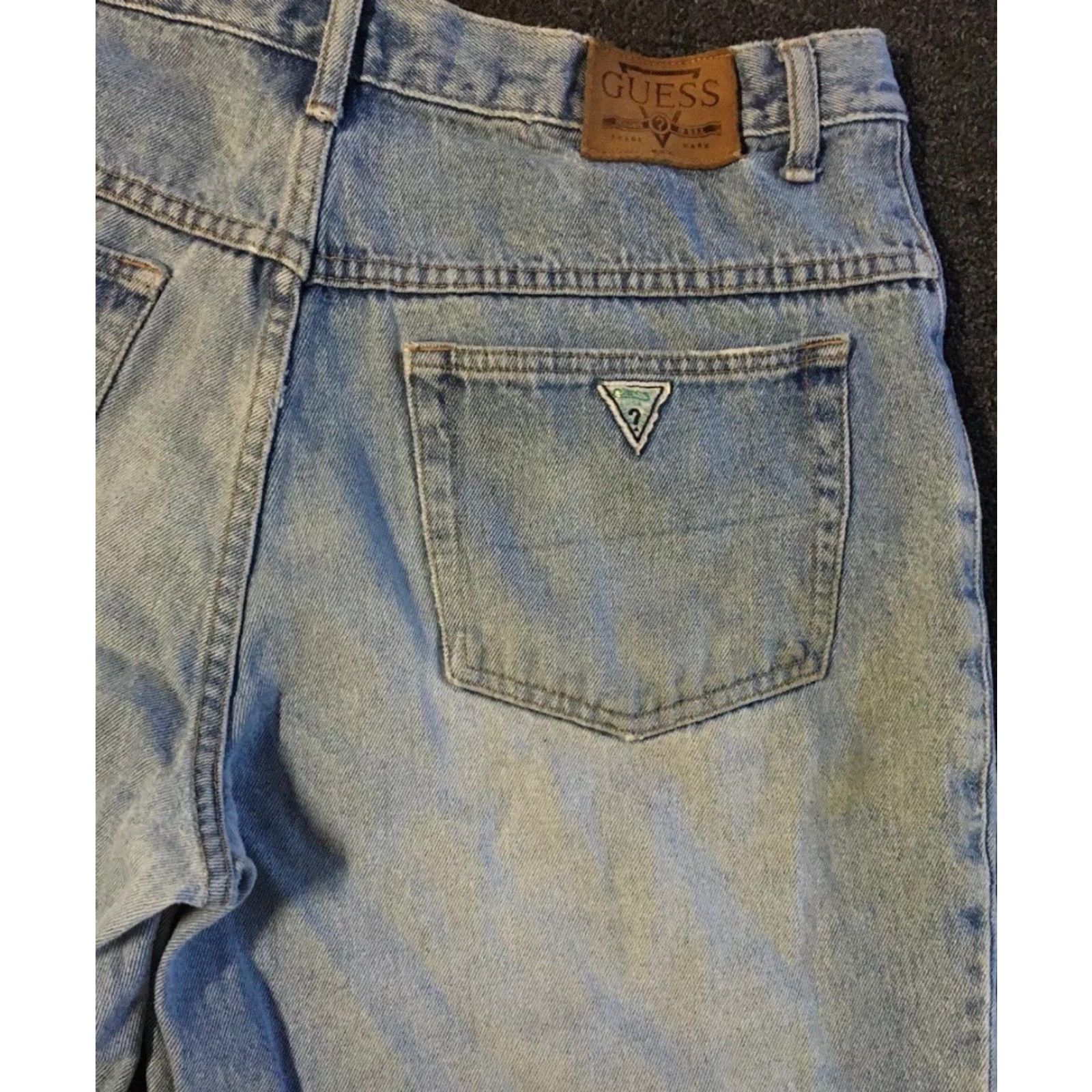 Guess VINTAGE GUESS Jeans 36 Mens Distressed 90s 80s Grunge Hip Hop Punk Baggy Denim Blue USA Regular Inseam 33 Tight Tapered Rise Classic Size US 36 / EU 52 - 6 Thumbnail