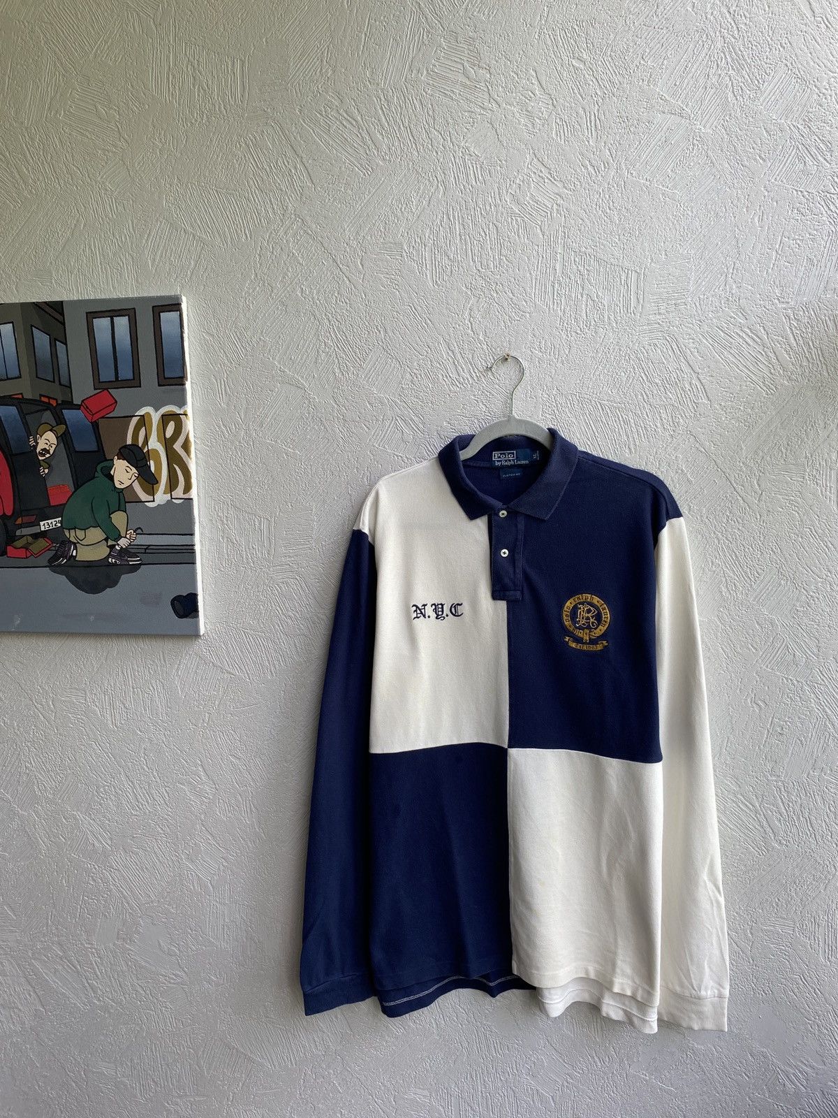 Vintage Vintage Polo Ralph Lauren Rugby Long Sleeve Size US XL / EU 56 / 4 - 1 Thumbnail