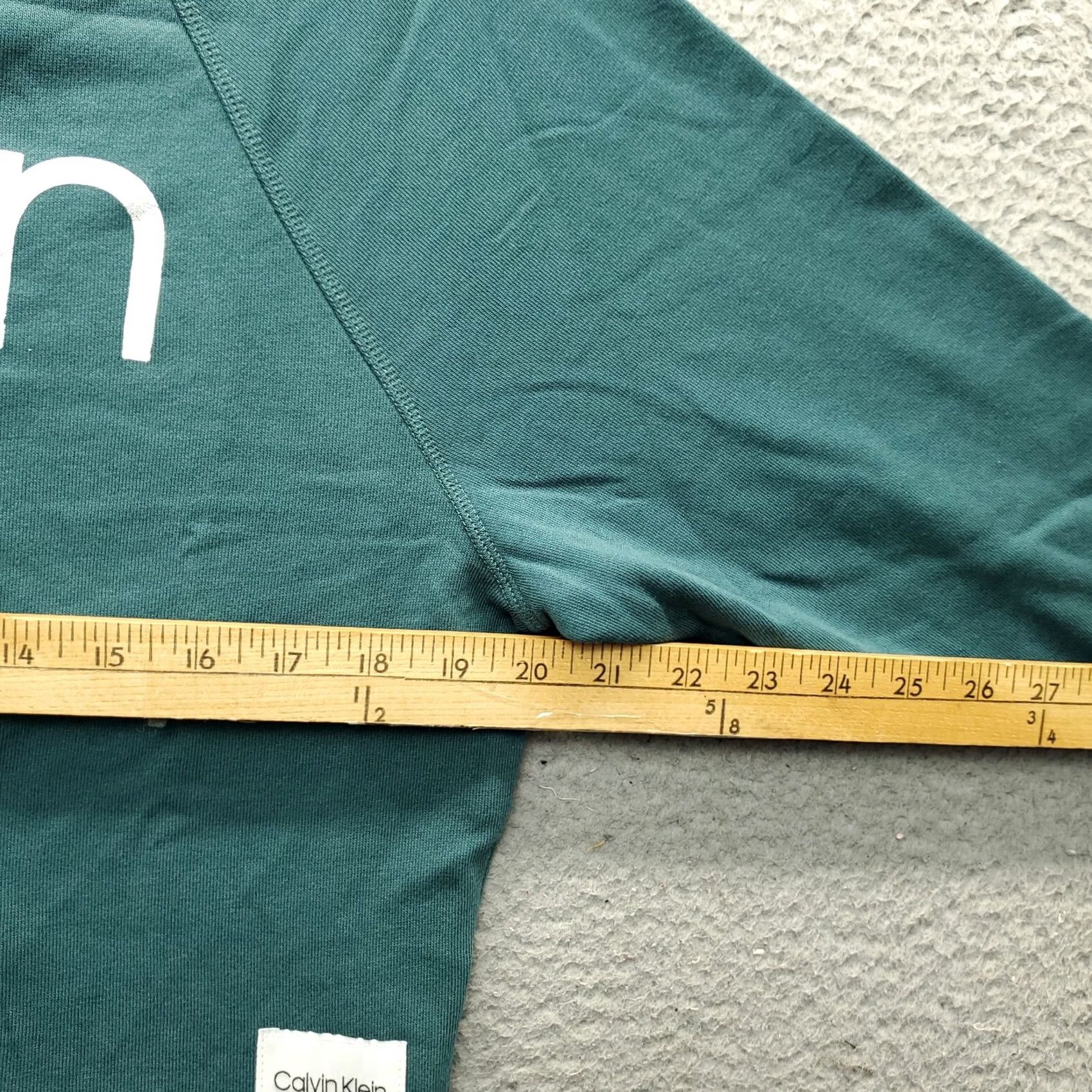 Calvin Klein Calvin Klein Performance Hoodie Womens XS Green Spell Out Stretch High Low Slit Shirt" Size XS / US 0-2 / IT 36-38 - 5 Thumbnail